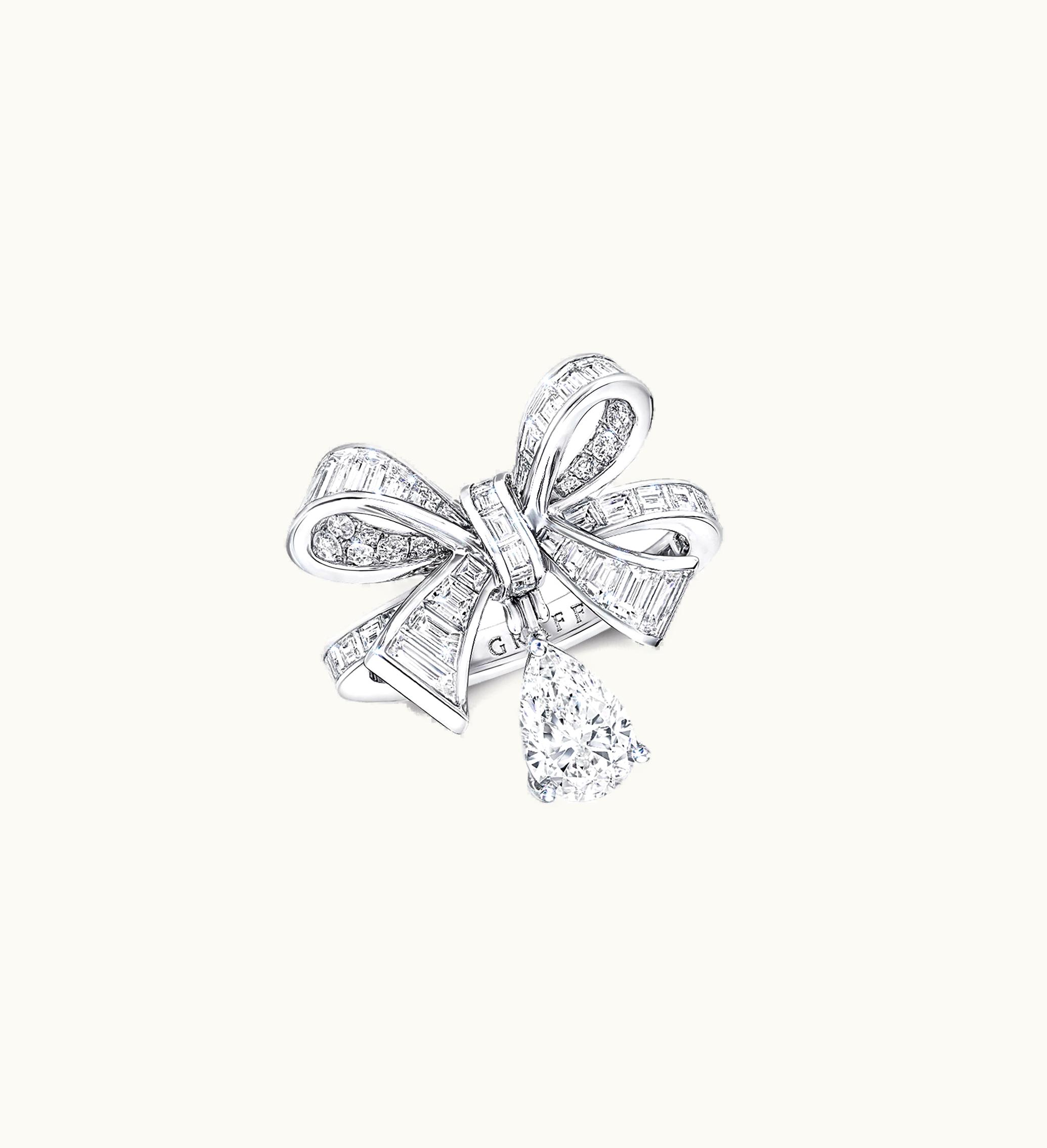 Graff Graff Tilda's Bow Baguette Cut Diamond Drop Ring UZ0184868