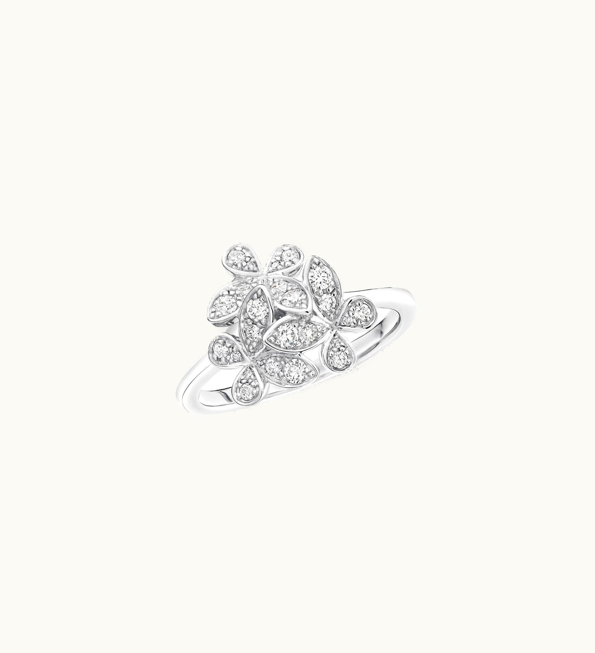 Graff Graff Triple Pavé Butterfly Diamond Mini Ring