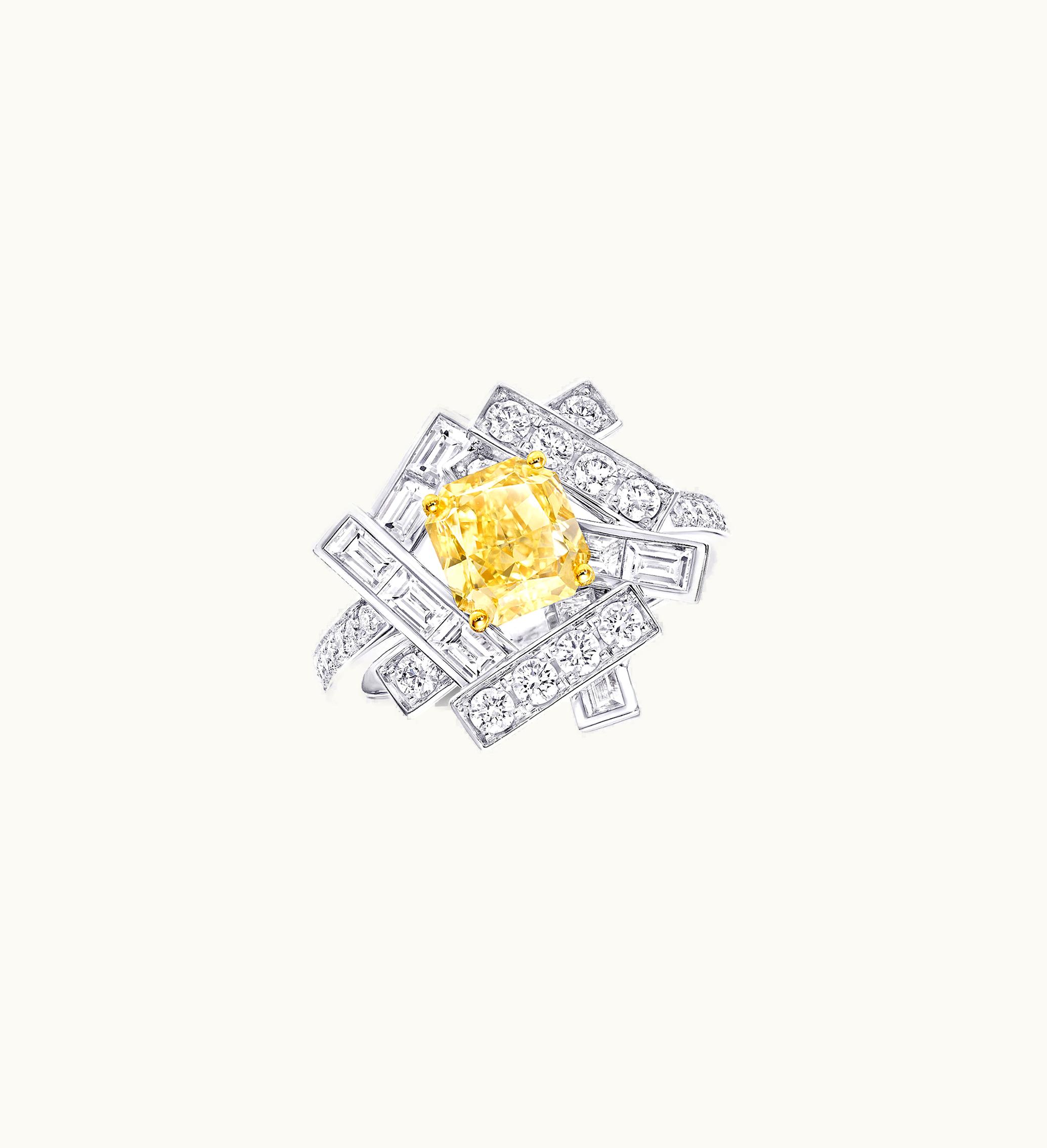 Graff Graff Threads Yellow And White Diamond Ring
