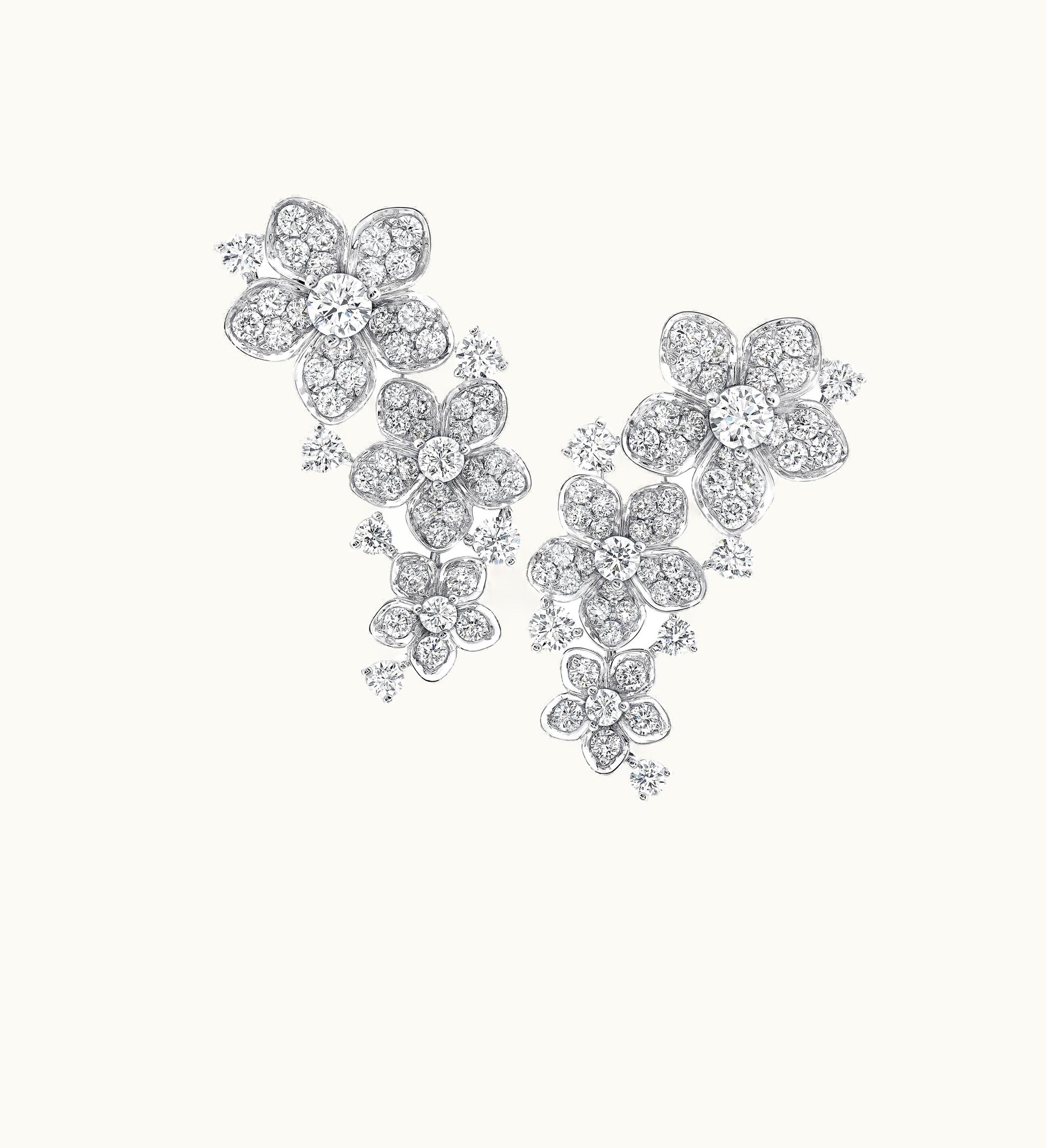 Graff Graff Wild Flower Diamond Ear Climber Earrings