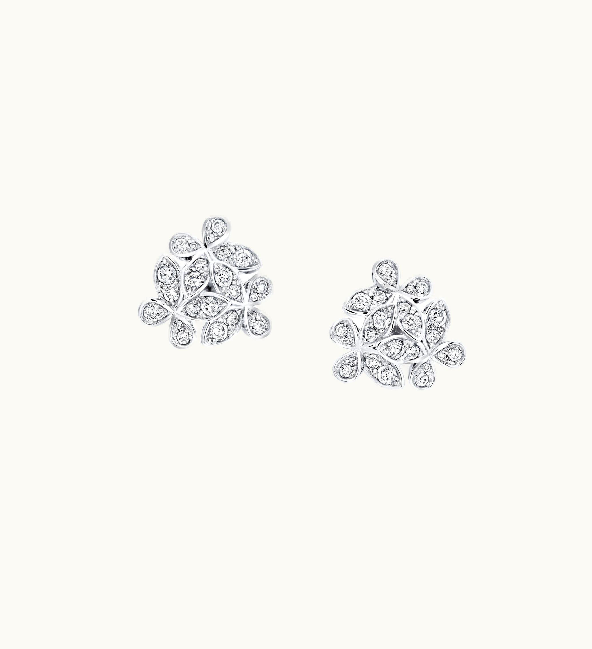 Graff Graff Triple Pavé Butterfly Diamond Mini Stud Earrings