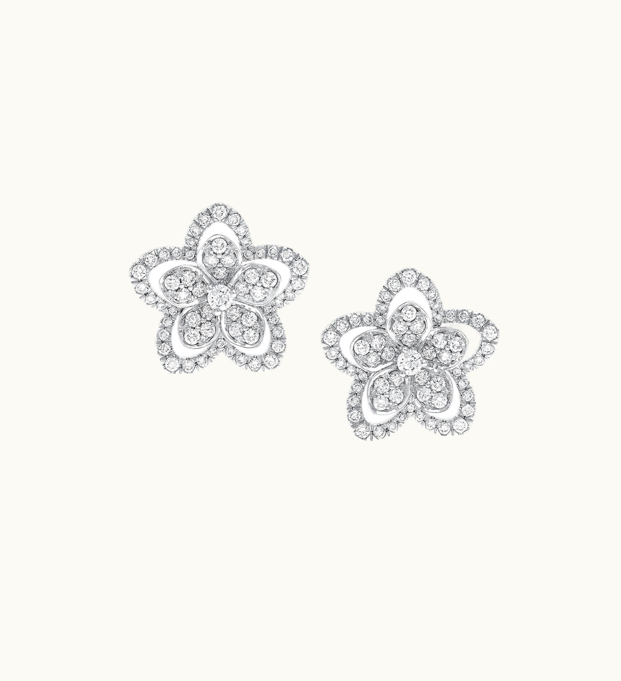 Graff Graff Wild Flower Large Diamond Stud Earrings