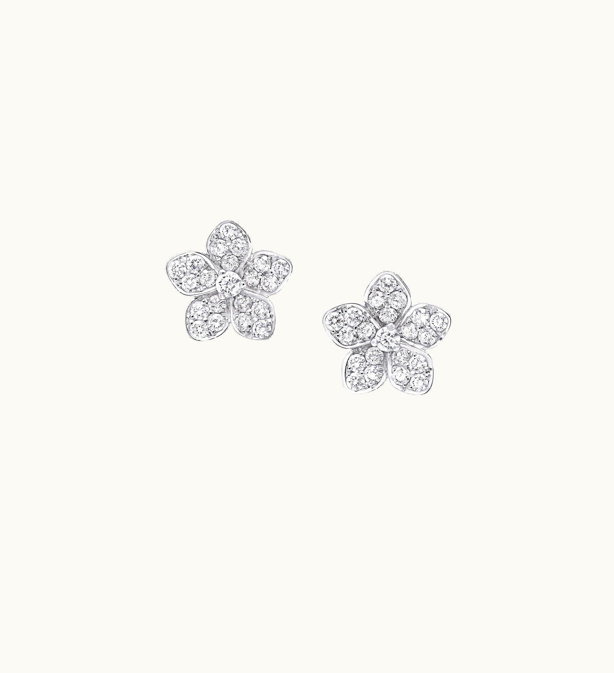Graff Graff Wild Flower Pavé Diamond Stud Earrings