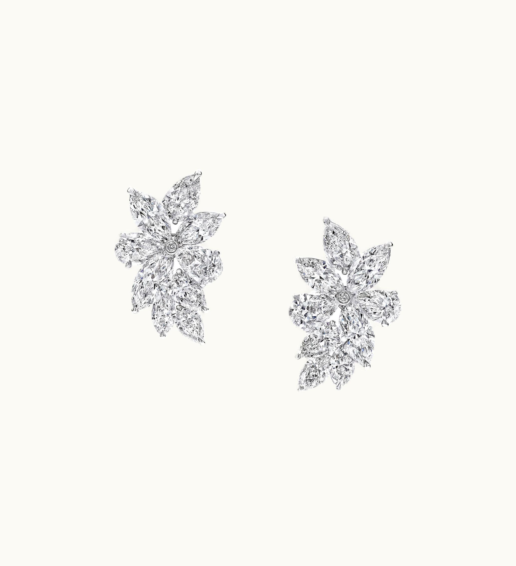 Graff Graff Pear Shape And Marquise Cut Diamond Earrings