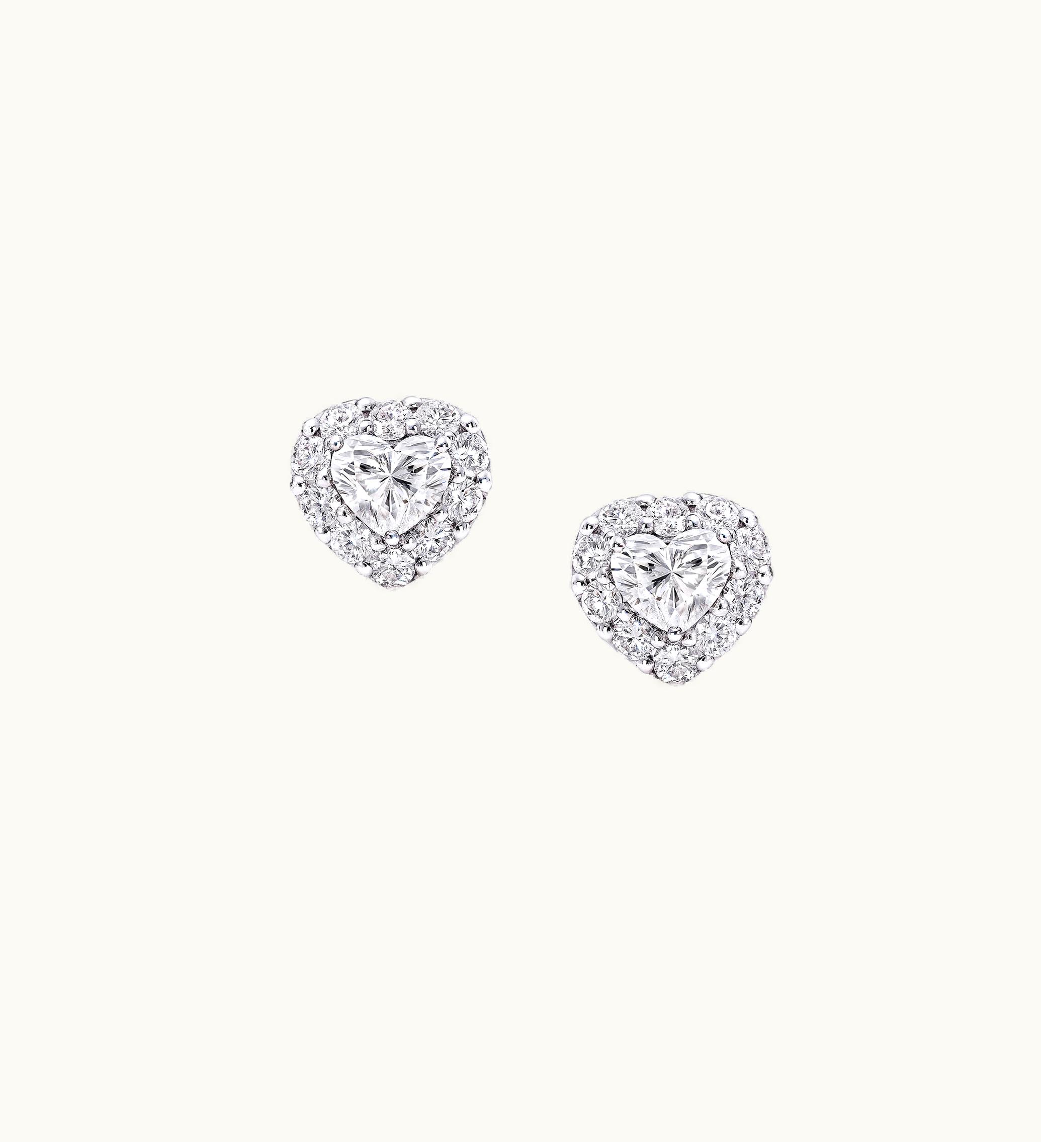 Graff Graff Icon Heart Shape Diamond Stud Earrings