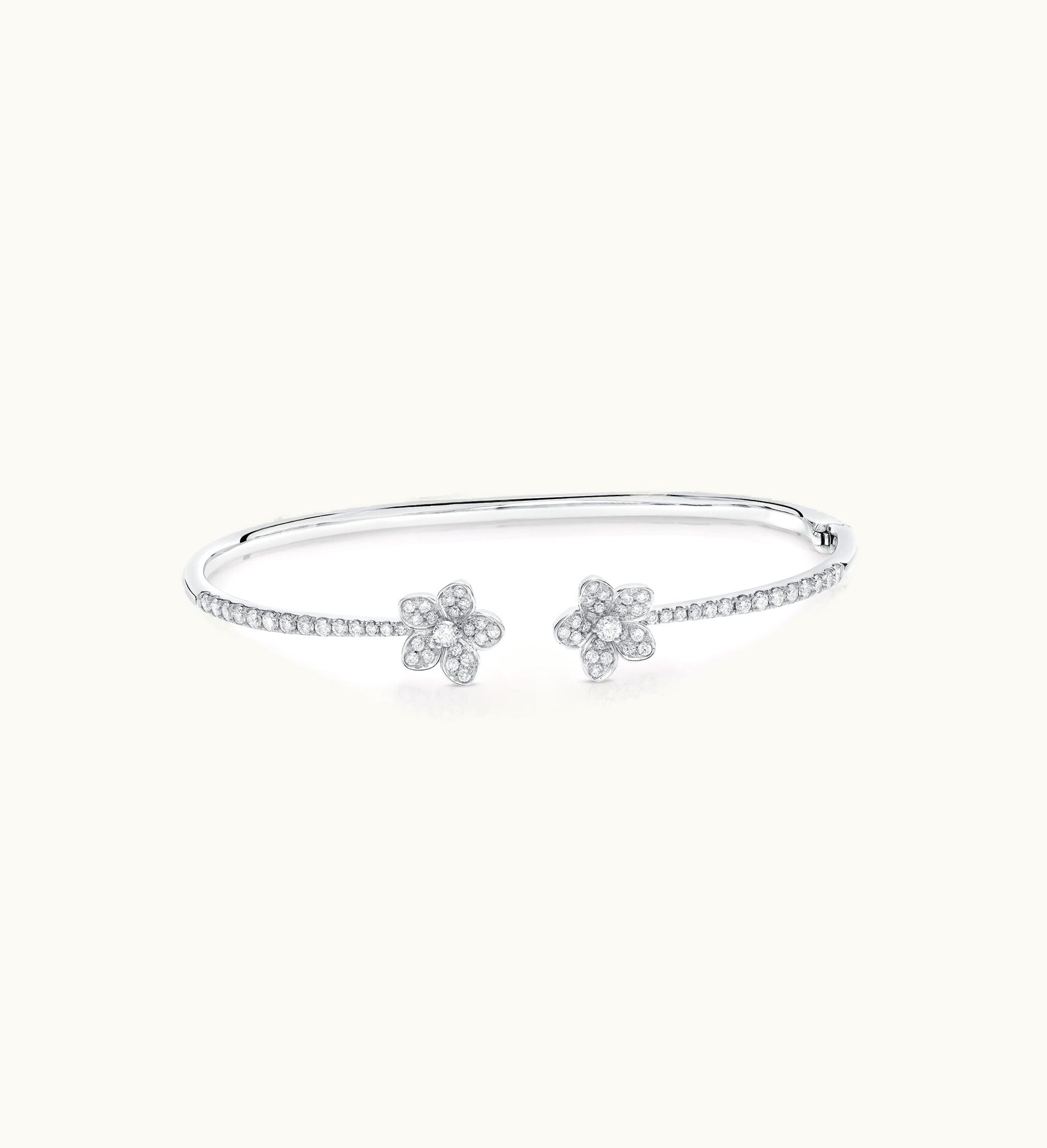 Graff Graff Wild Flower Open Pavé Diamond Bangle