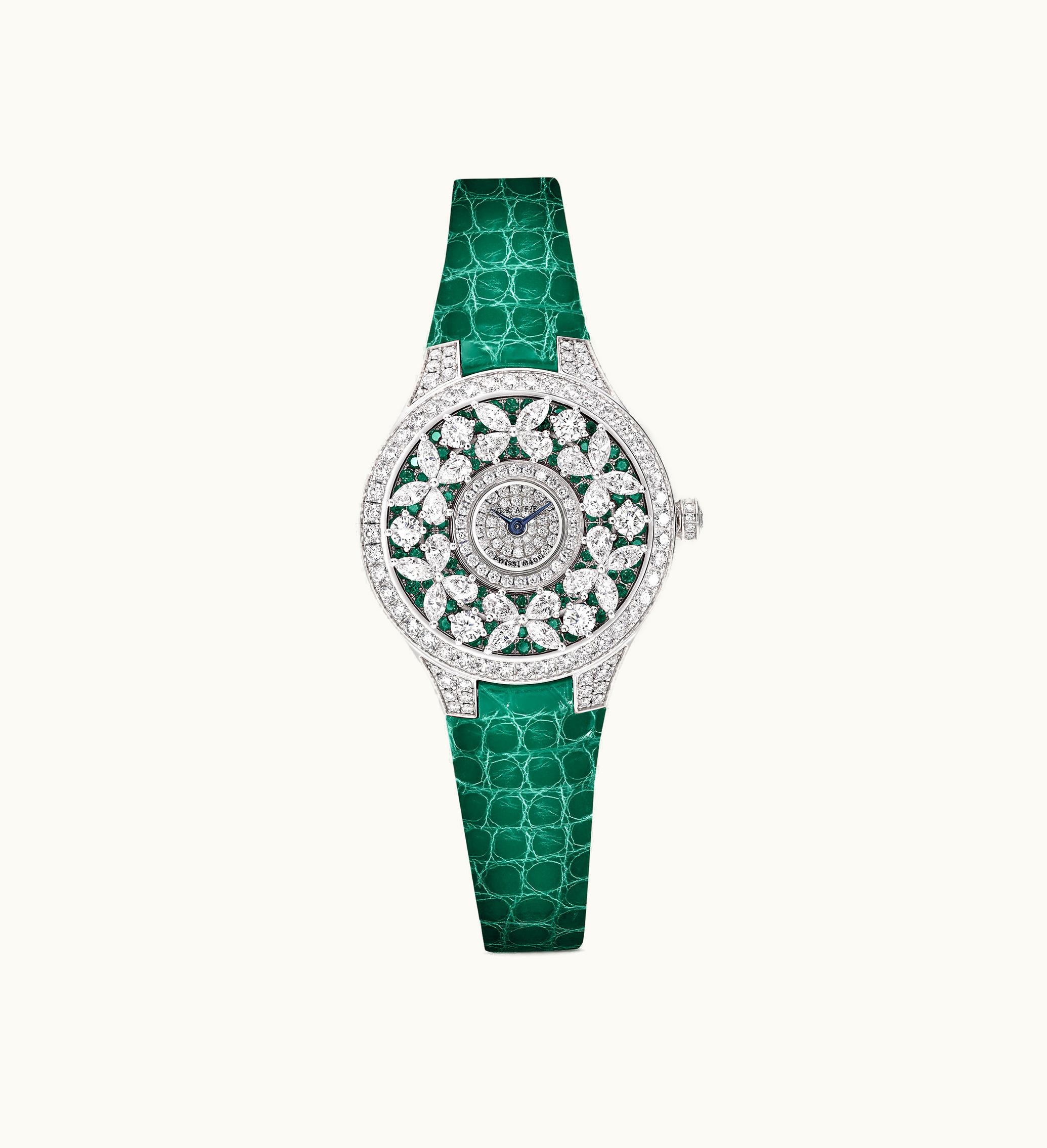 Graff Graff Classic Butterfly Diamond And Emerald Watch