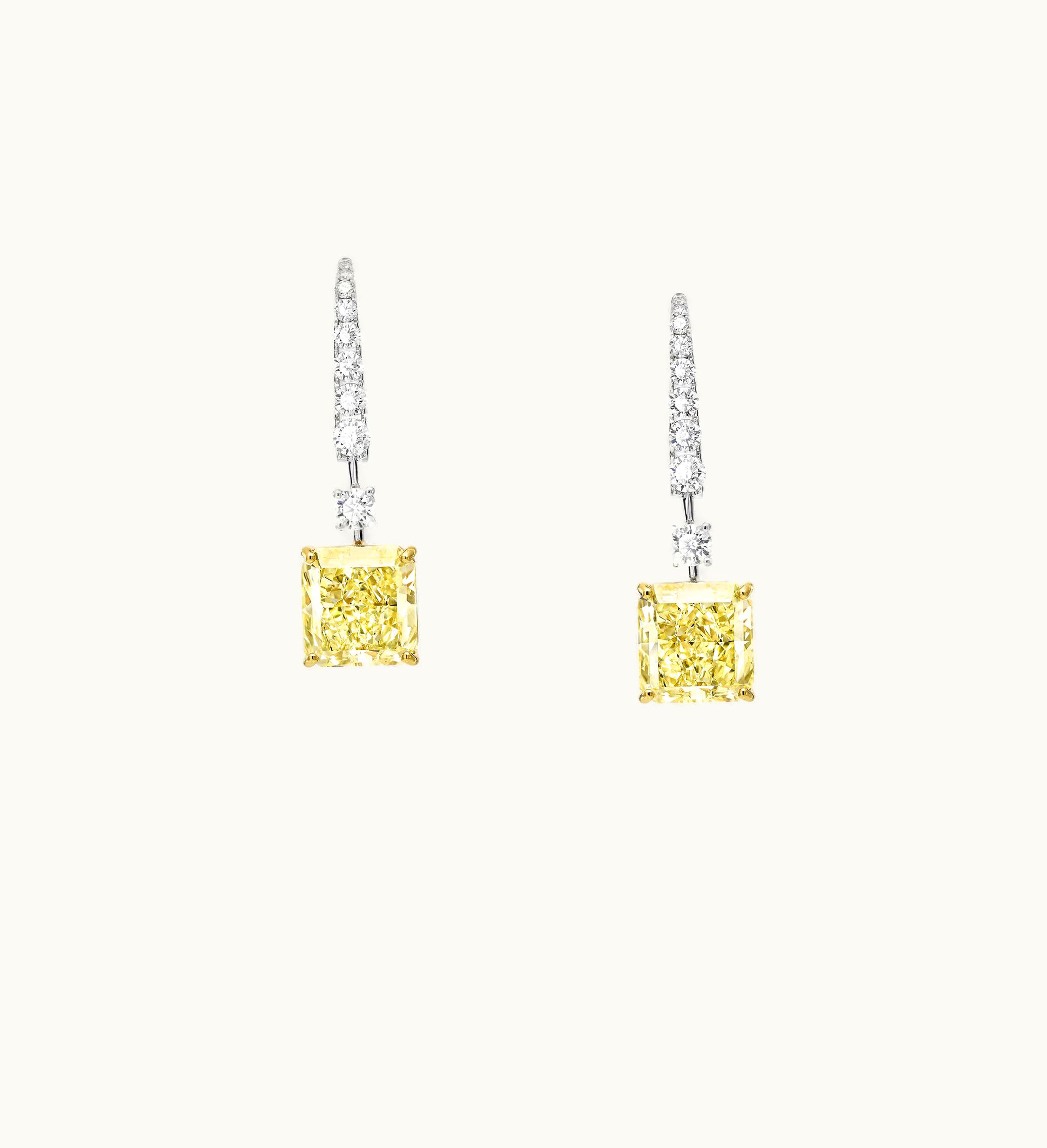 Graff Graff Yellow And White Diamond High Jewellery Earrings