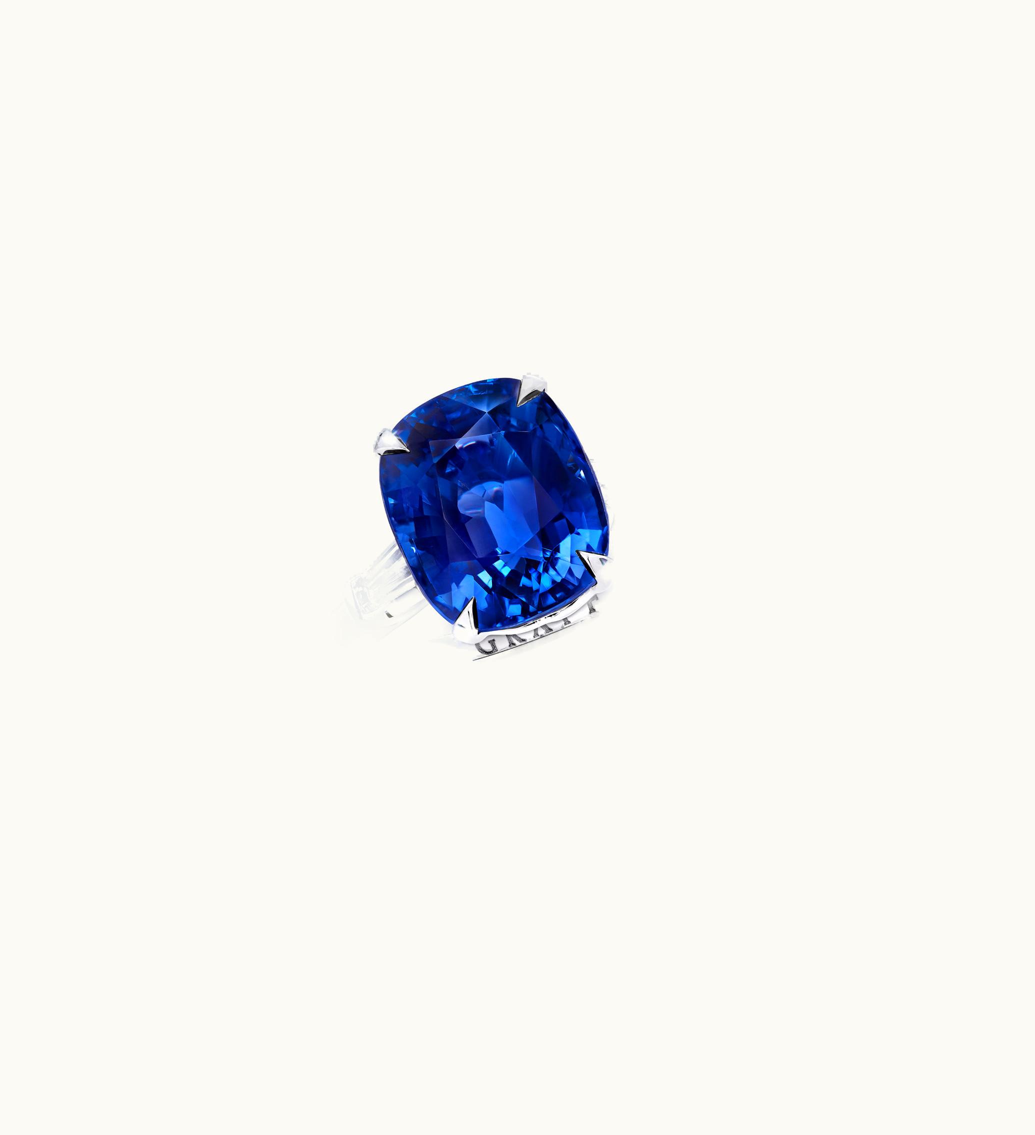 Graff Graff Cushion Cut Sapphire High Jewellery Ring