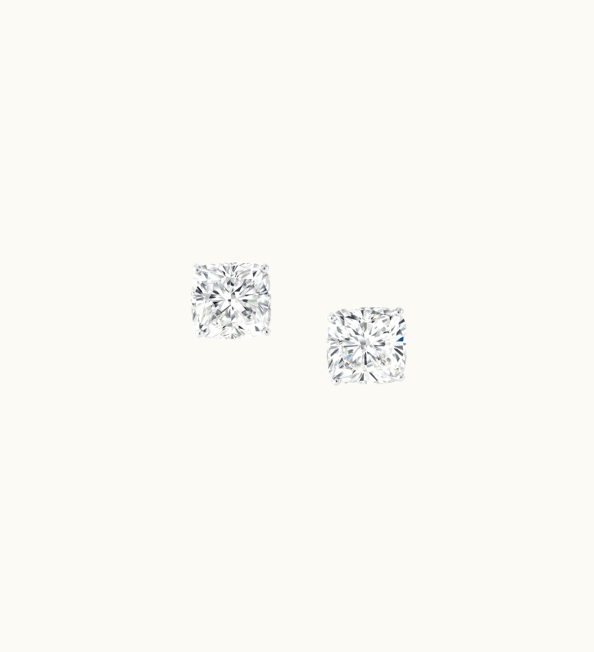 Graff Graff Cushion Cut Diamond Stud Earrings