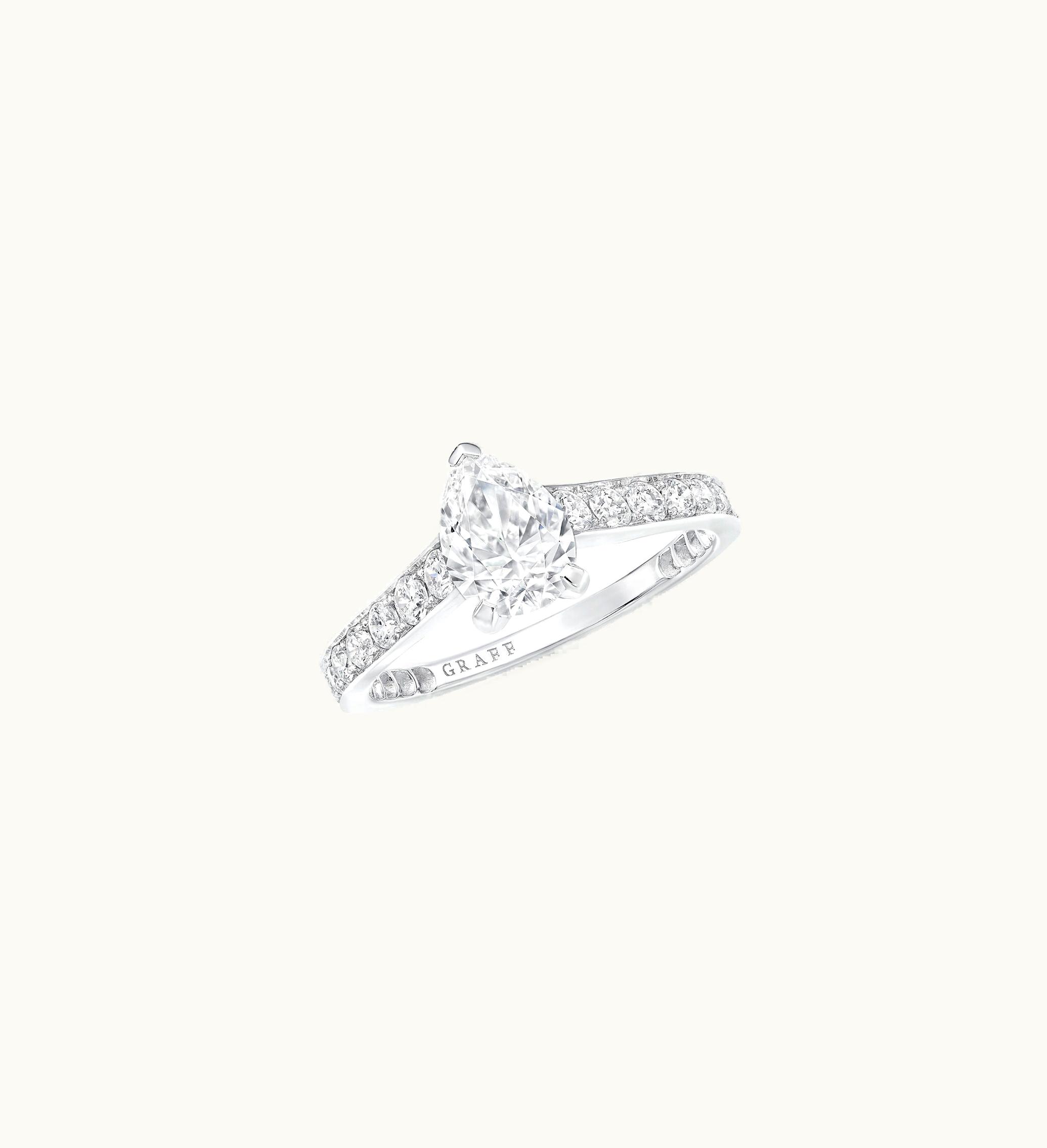 Graff Graff Flame Pear Shape Diamond Engagement Ring