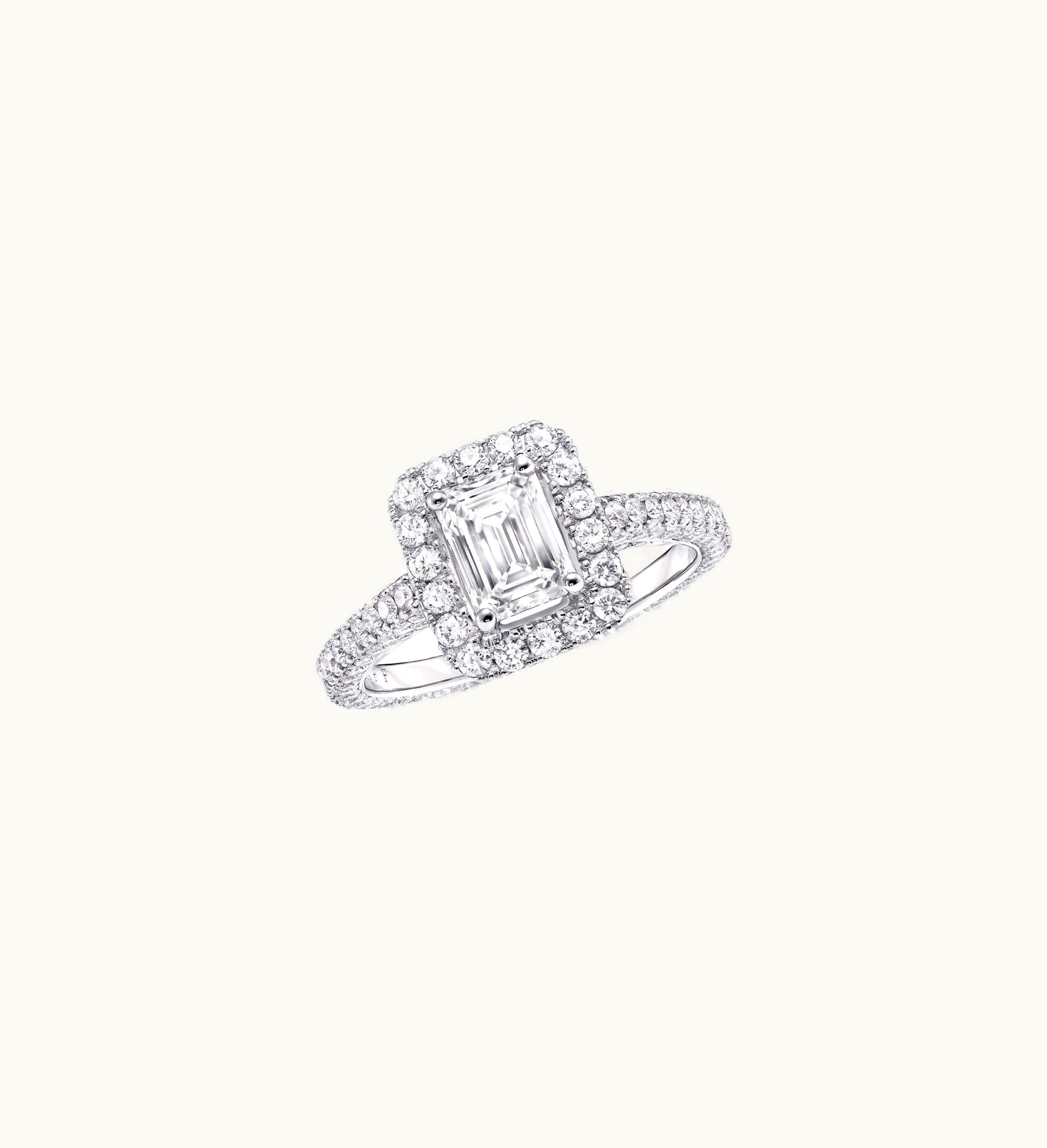 Graff Graff Constellation Emerald Cut Diamond Engagement Ring