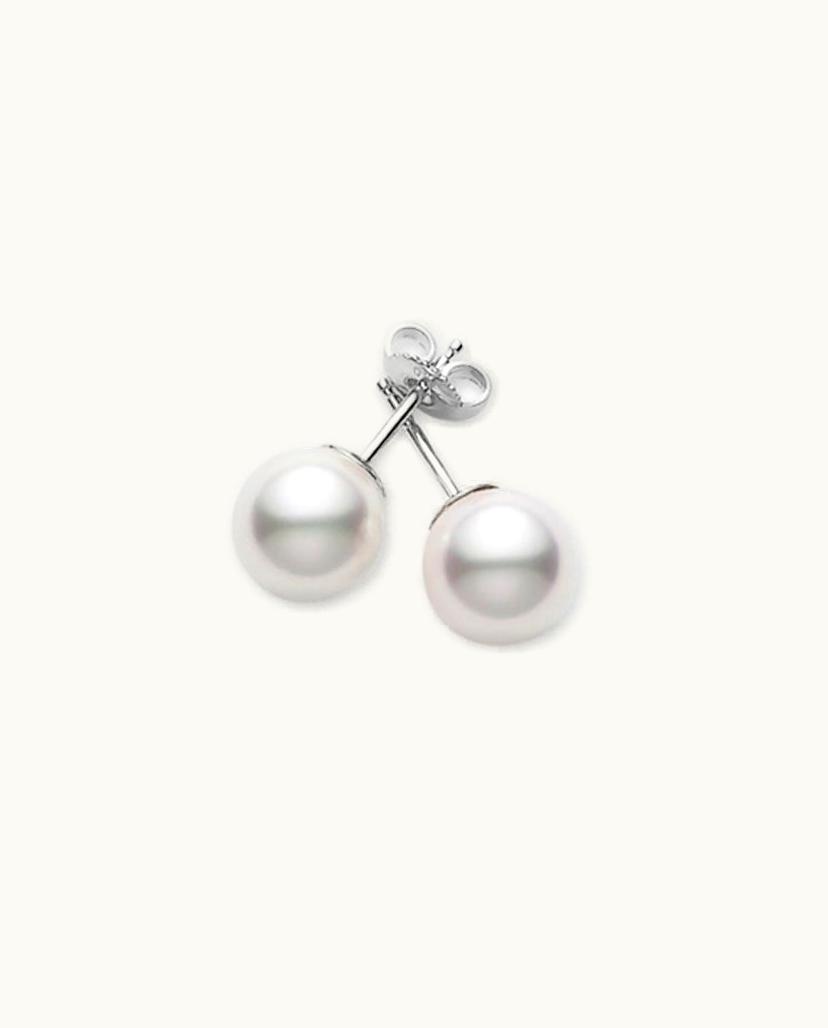 Mikimoto Mikimoto Classic Stud Earrings In White Gold UZ0186110