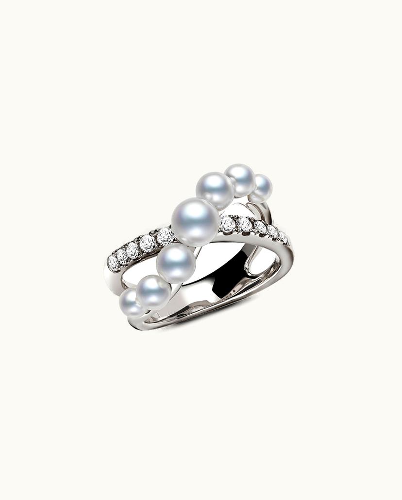Mikimoto Mikimoto Falling Flakes Ring - White Gold