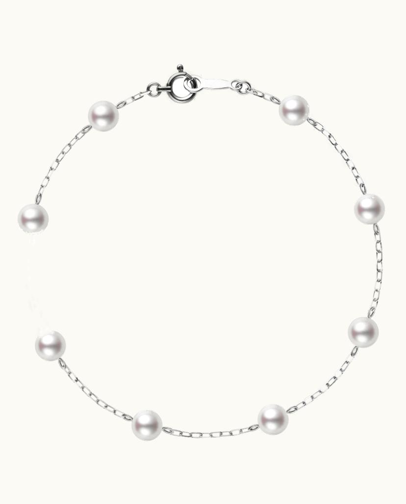 Mikimoto Mikimoto Pearl Chain Bracelet - White Gold