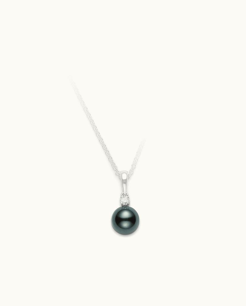 Mikimoto Mikimoto Black South Sea Pendant With Diamond