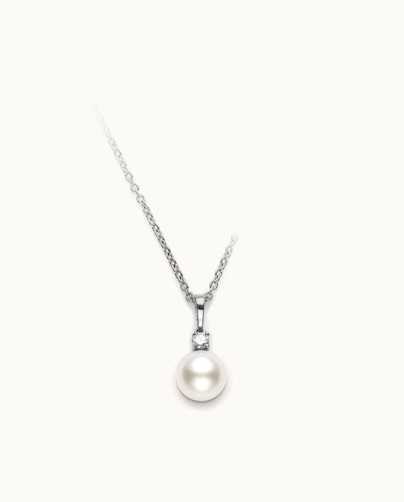 Mikimoto Mikimoto White South Sea Pendant With Diamond In White Gold