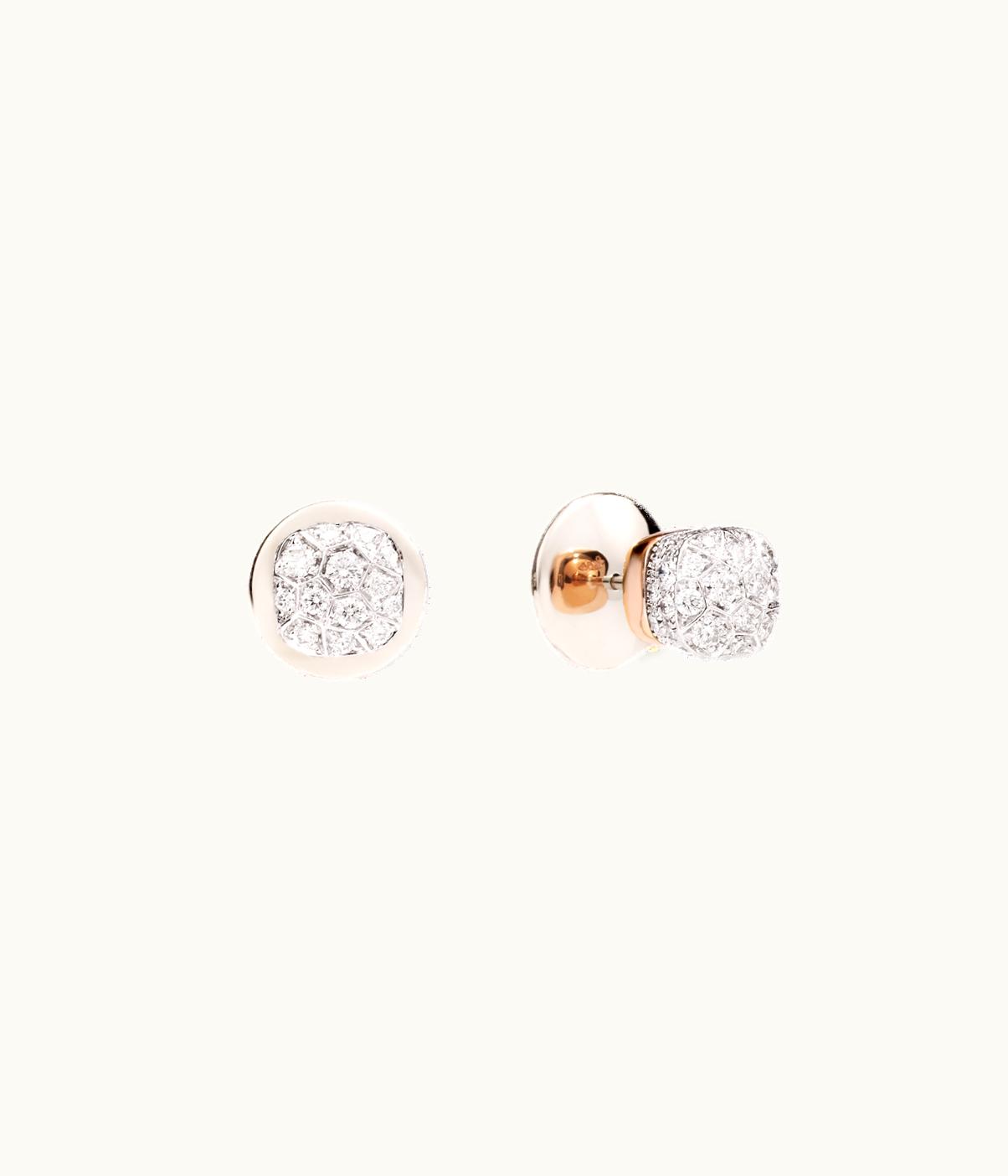 Pomellato Pomellato Earrings Nudo Rose Gold,White Gold, Diamond, POB7040