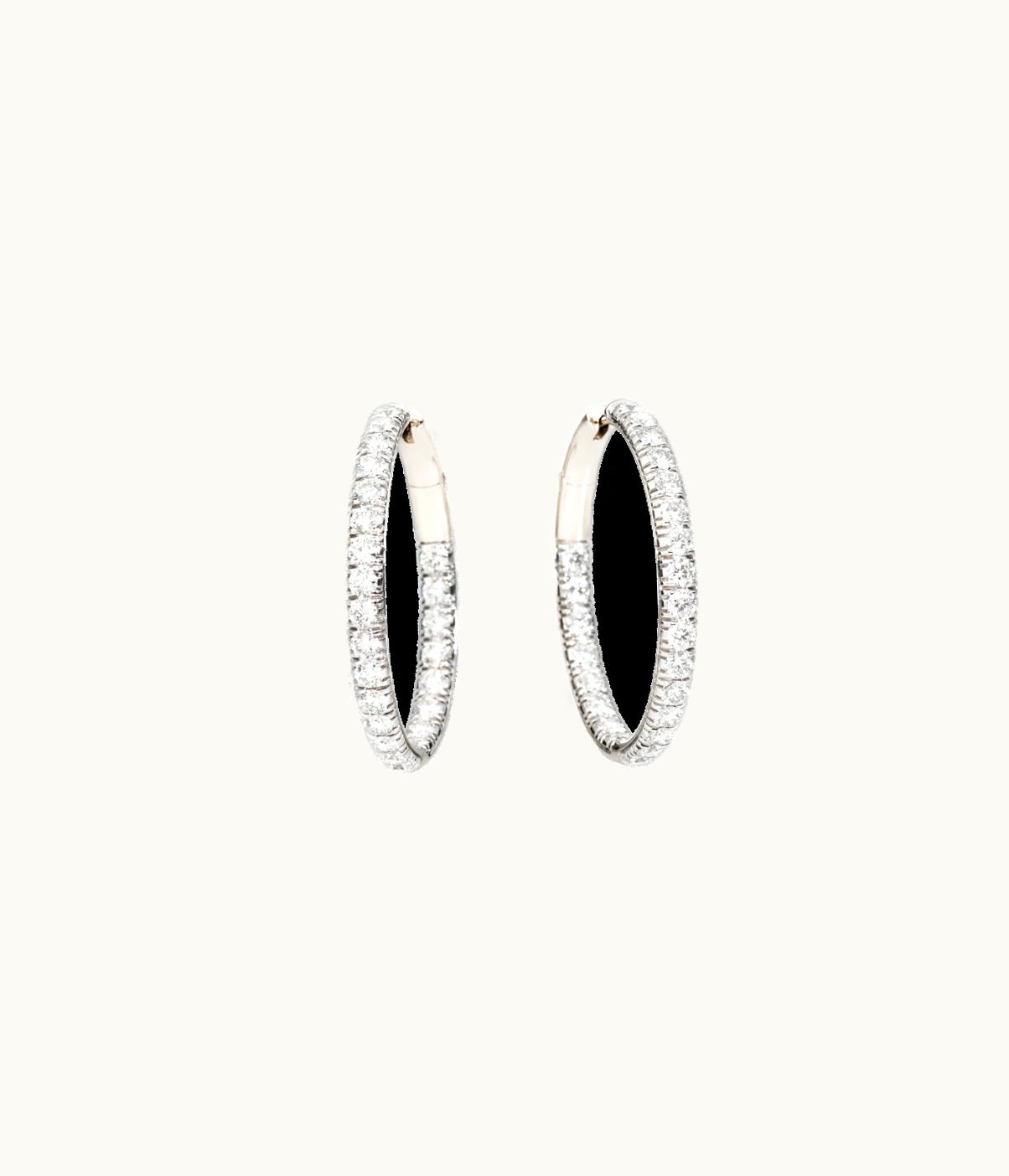 Pomellato Pomellato Earrings Catene White Gold,Gold Diamond, POB6040