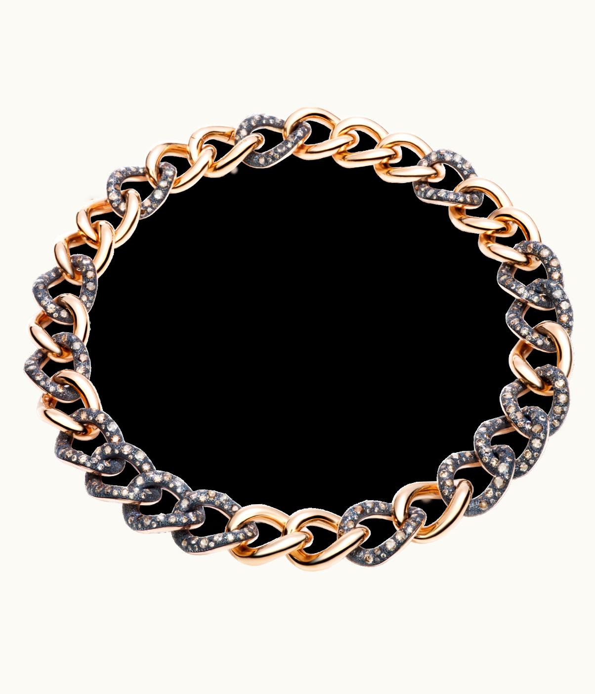 Pomellato Pomellato Catene Necklace Rose Gold,Sterling Silver,Gold Diamond,