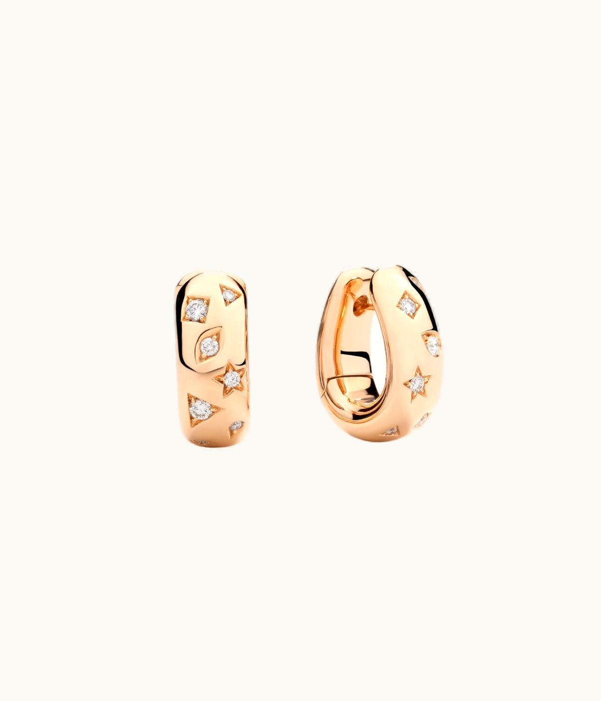 Pomellato Pomellato Earrings Iconica Rose Gold,Gold Diamond, POC2061
