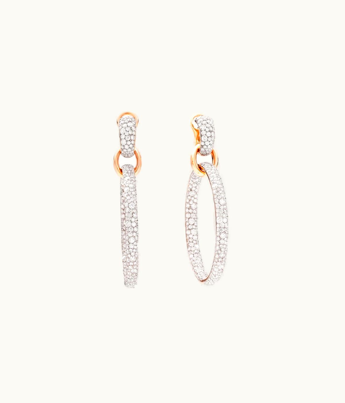 Pomellato Pomellato Iconica Hoop Earrings Rose Gold,Gold Diamond,
