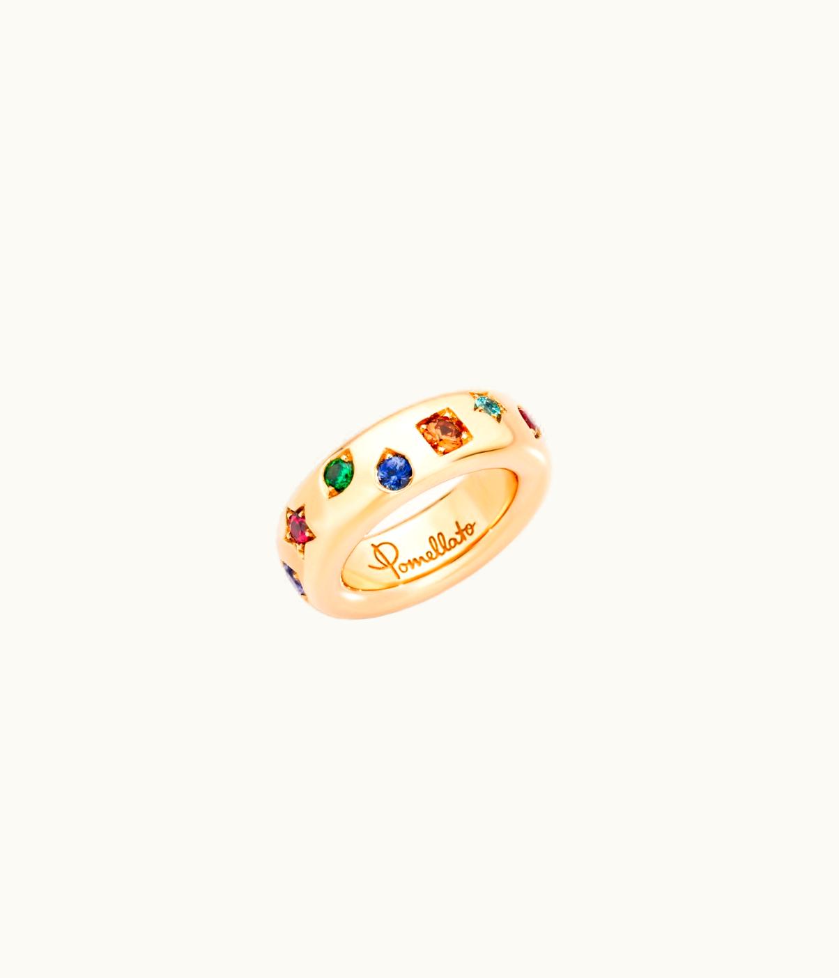 Pomellato Pomellato Ring Iconica Rose Gold,Gold Rubies,Tanzanites,Sapphires,