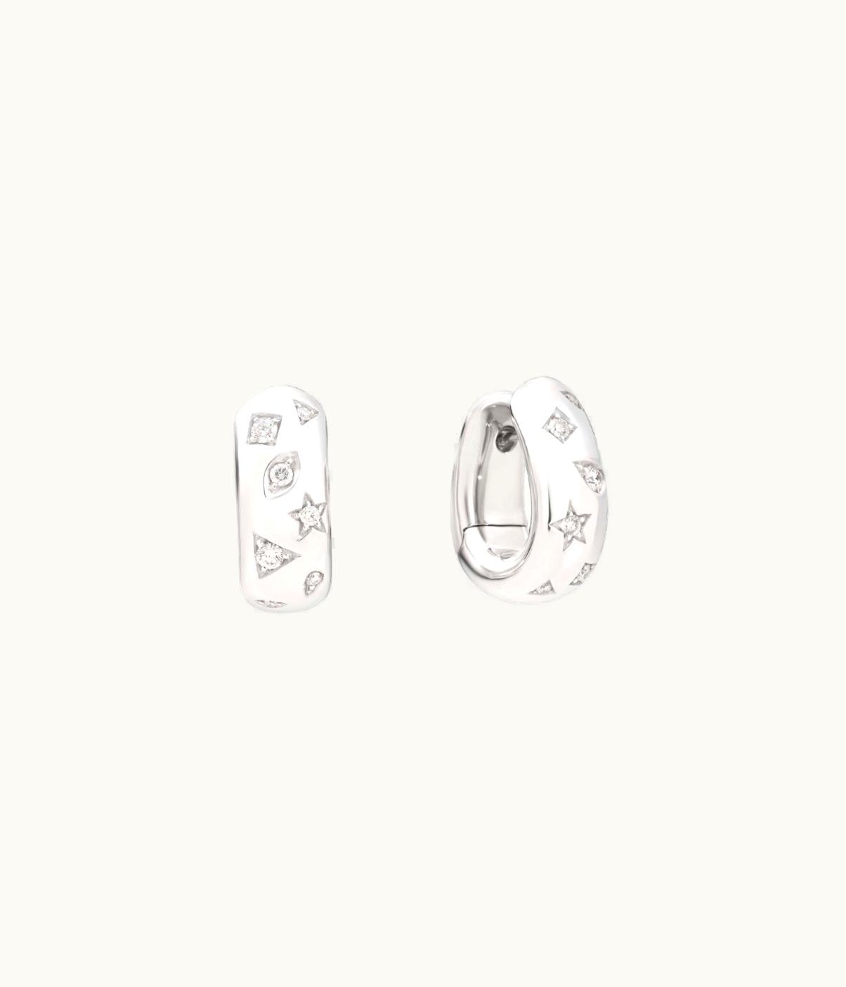 Pomellato Pomellato Earrings Iconica White Gold,Gold Diamond,