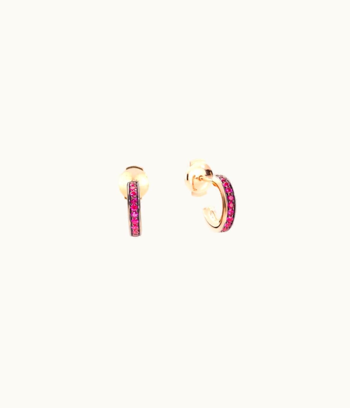 Pomellato Pomellato Earrings Pomellato Together Rose Gold,Gold Rubies, POB8110