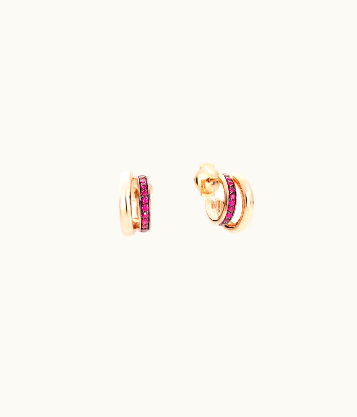 Pomellato Pomellato Earrings Pomellato Together Rose Gold,Gold Rubies, POB8111