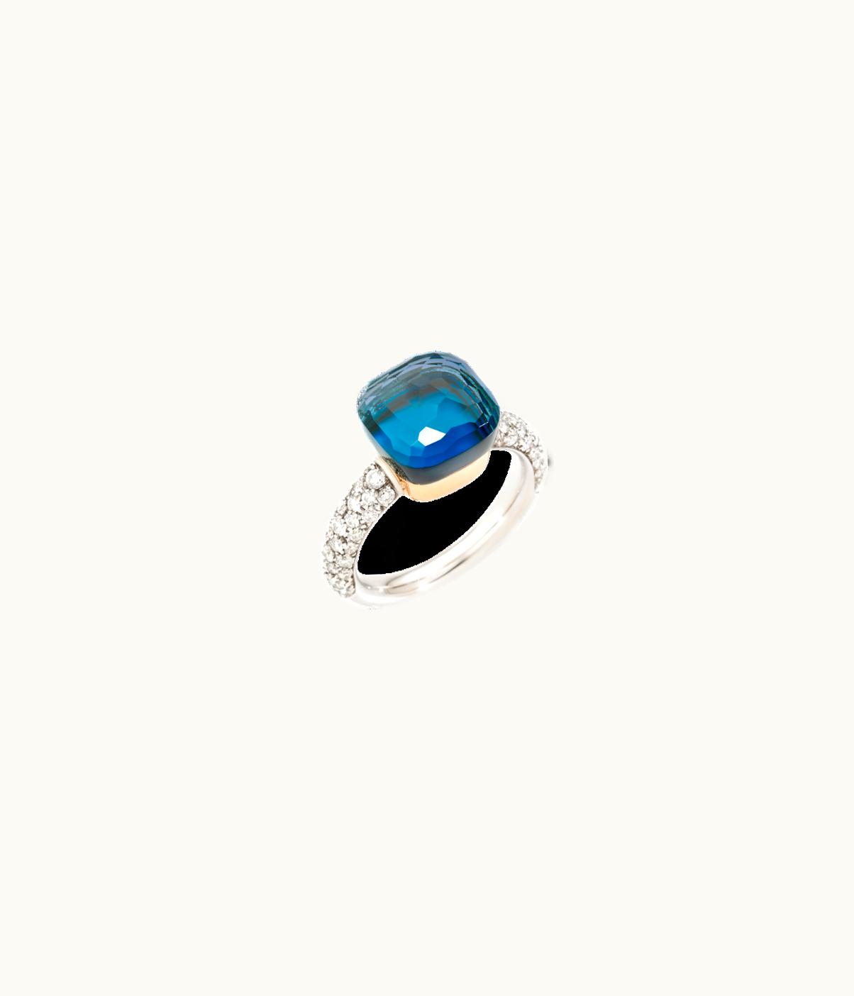 Pomellato Pomellato Nudo Classic Ring White Gold, Diamond,Turquoise,