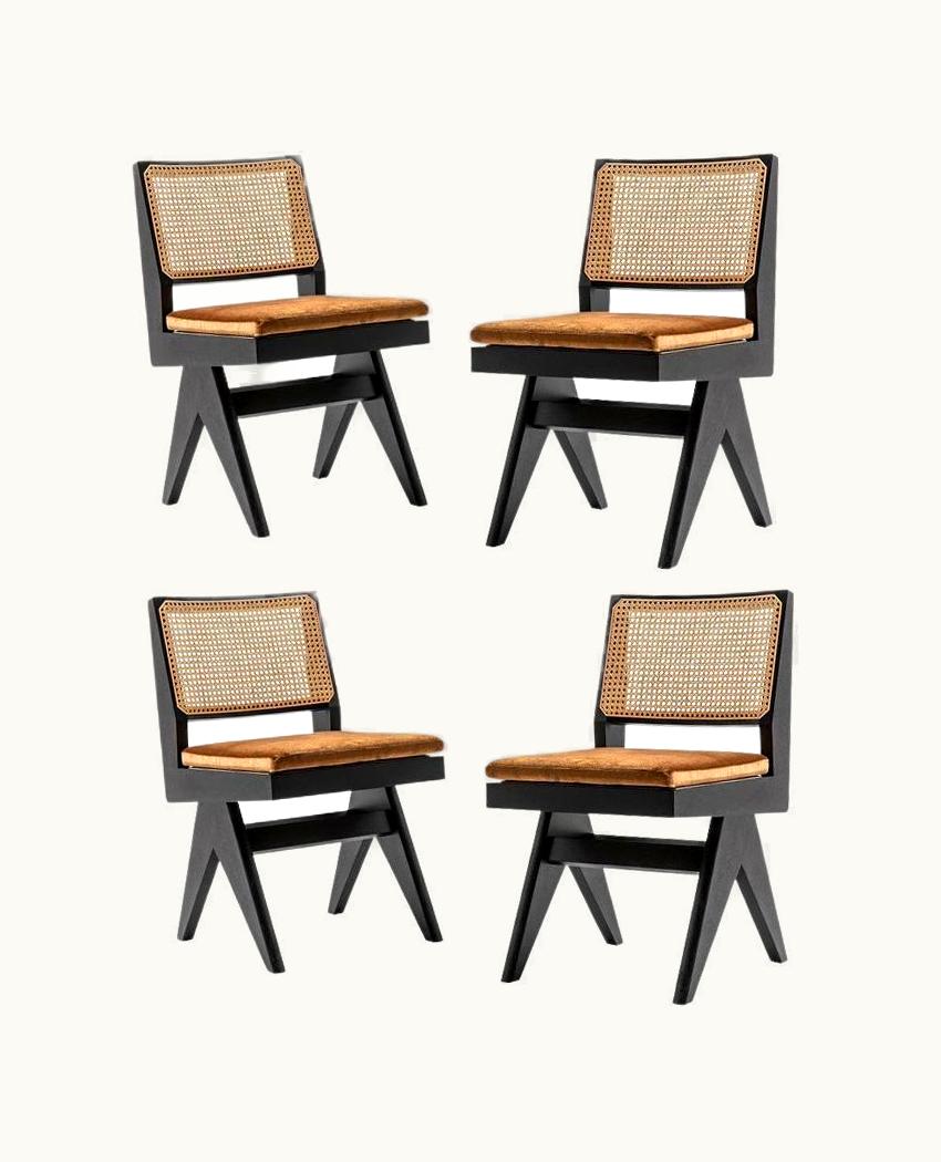 Pierre Jeanneret Pierre Jeanneret Set Of Four Pierre Jeanneret 055 Capitol Complex Chairs By Cassina