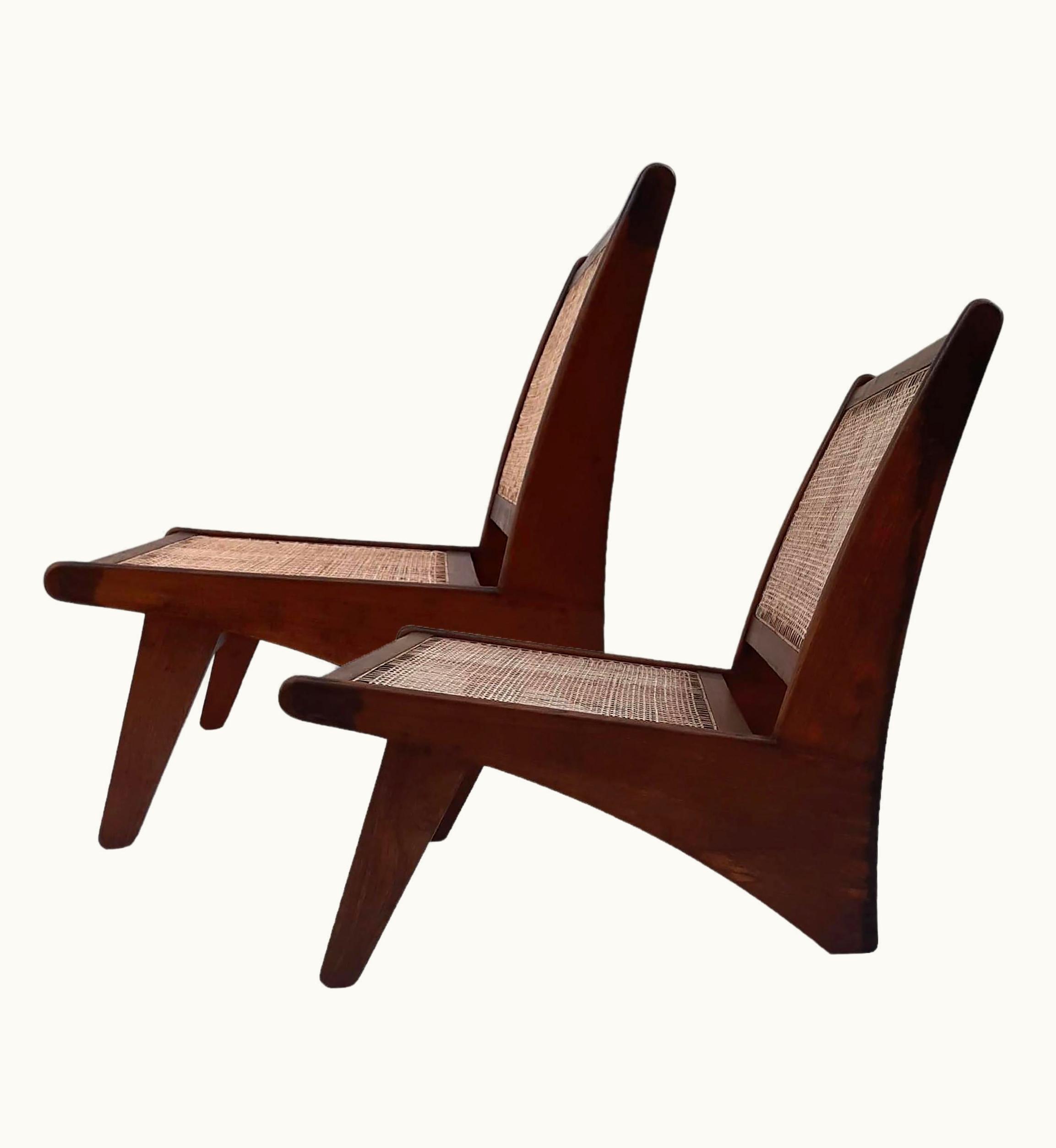 Pierre Jeanneret Pierre Jeanneret PJ-SI-60-a Pair Of Lounge Chairs / Authentic Mid-Century Modern