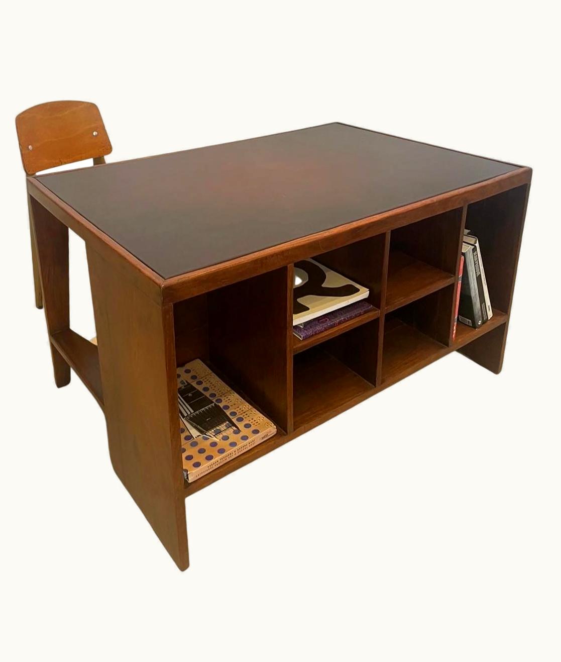 Pierre Jeanneret Pierre Jeanneret, 1959-61 Pigeonhole Desk In East Indian Rosewood And Leather