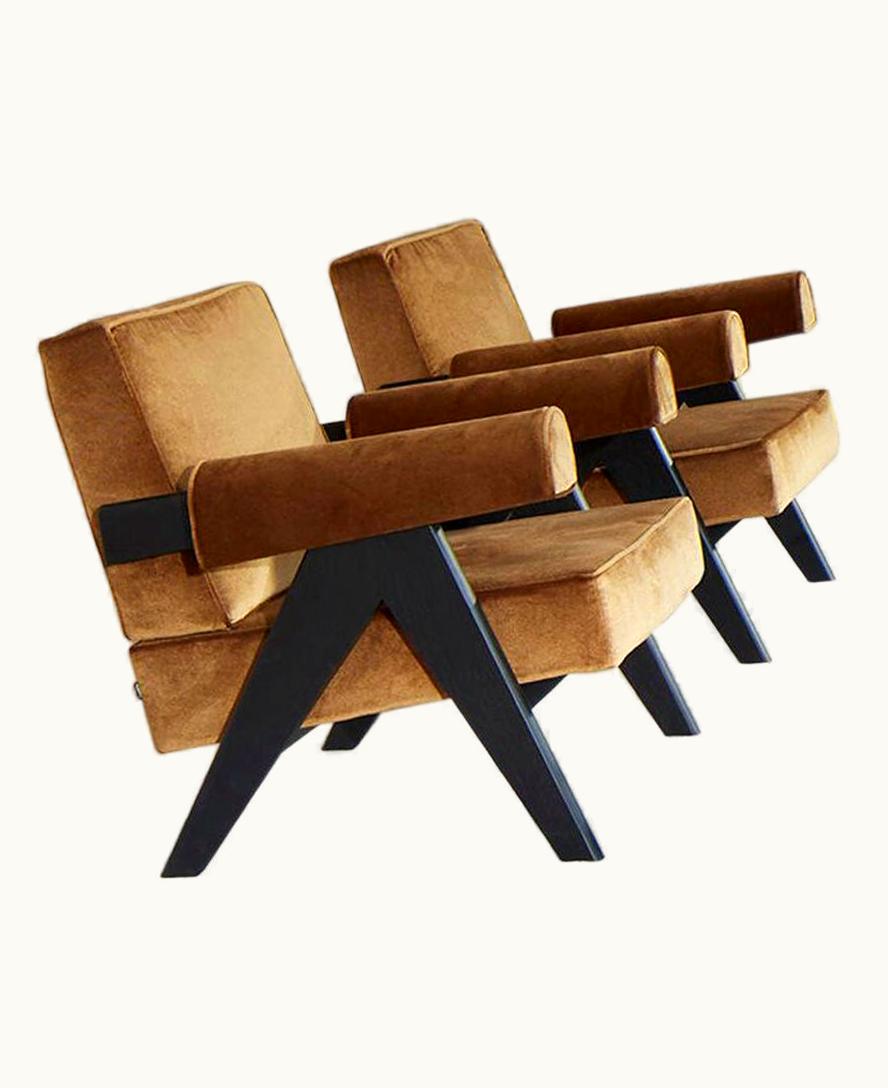 Pierre Jeanneret Pierre Jeanneret Set Of Two Pierre Jeanneret 053 Capitol Complex Armchairs By Cassina UZ0186835