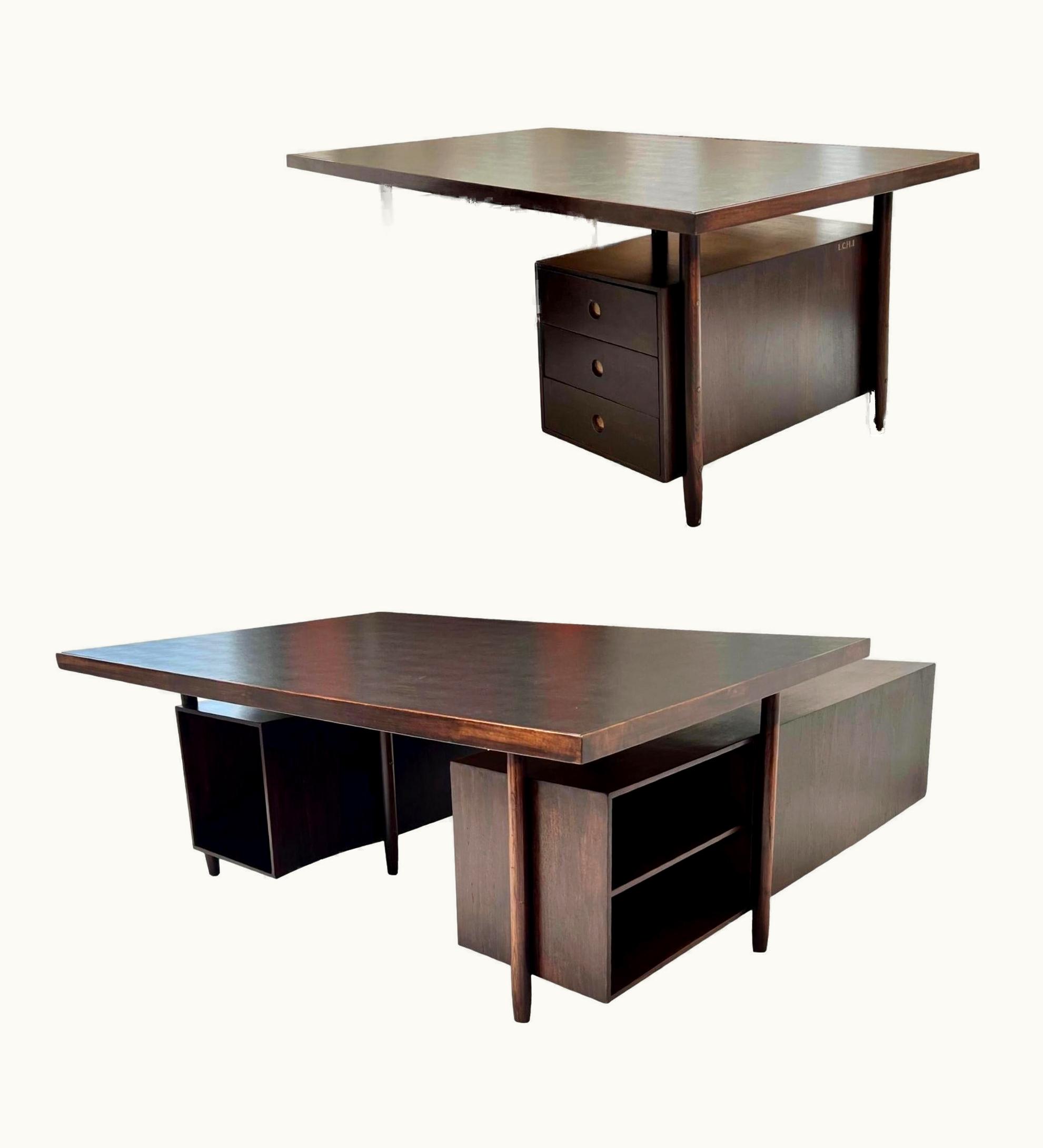 Pierre Jeanneret Pierre Jeanneret Desk With Return, 1950s India