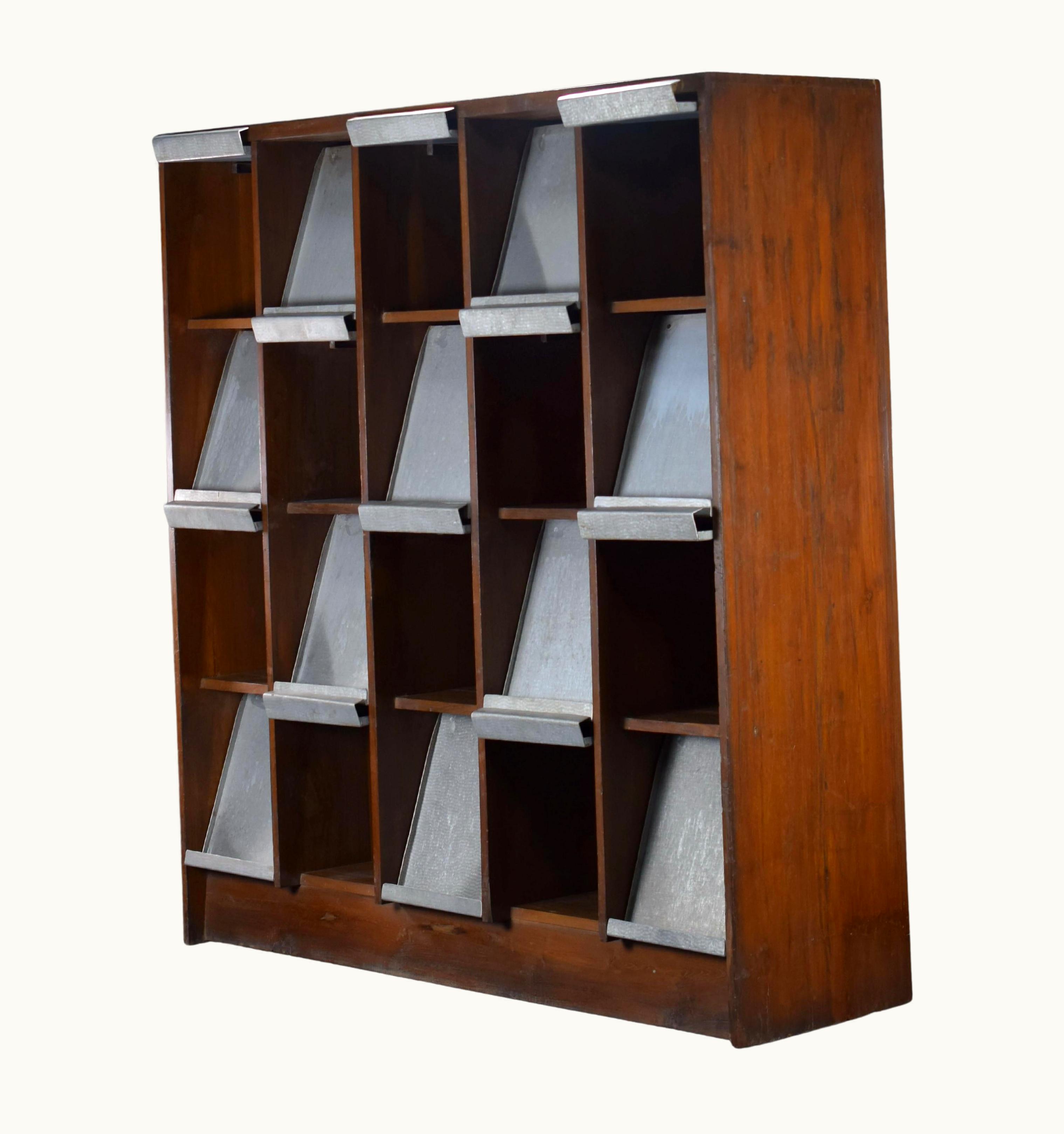 Pierre Jeanneret Pierre Jeanneret PJ-R-26-A Aluminium Book Case / Authentic Mid-Century Modern