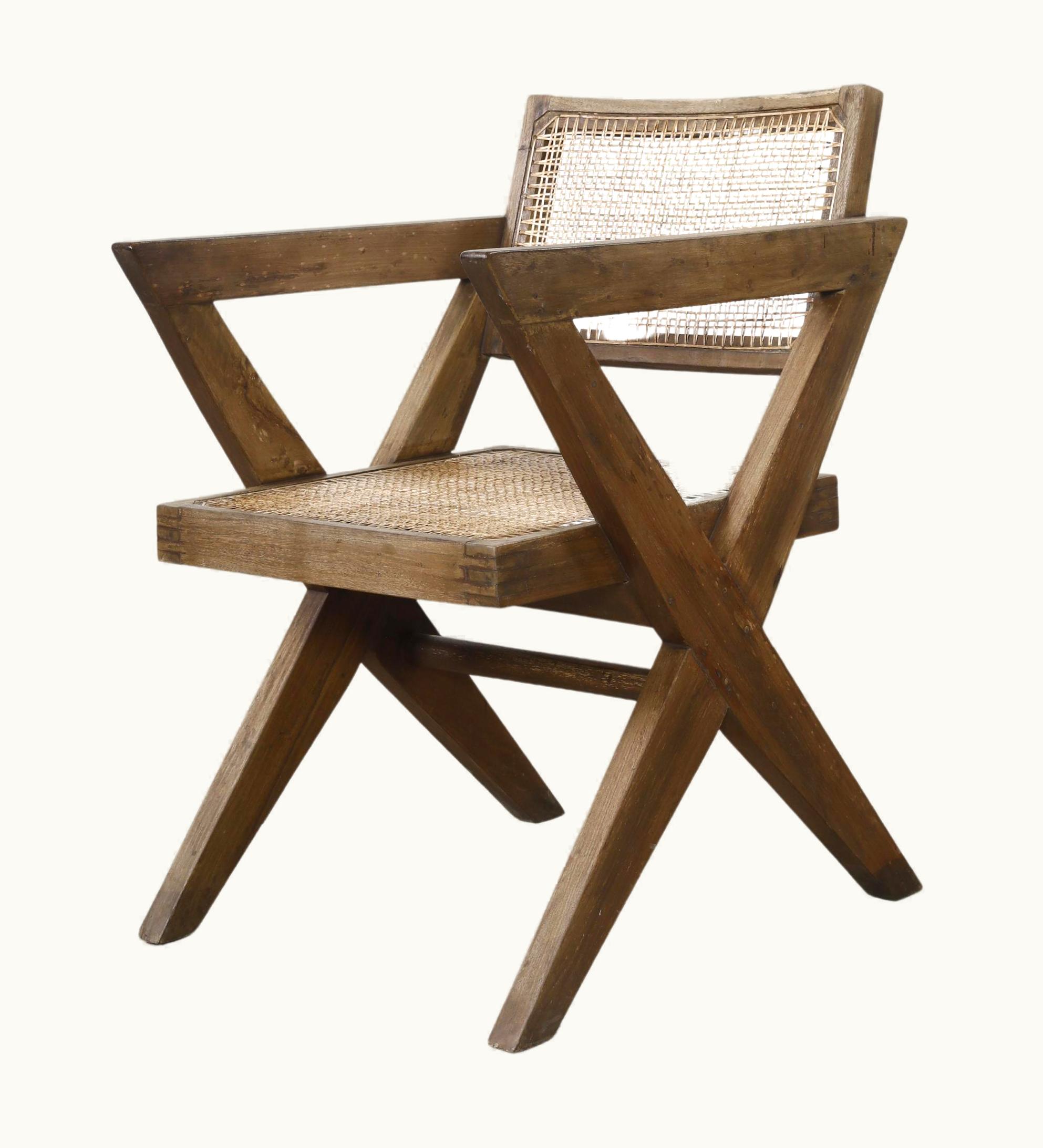 Pierre Jeanneret Pierre Jeanneret Pj-si-46-a Office Armchair / Authentic Mid-Century Modern