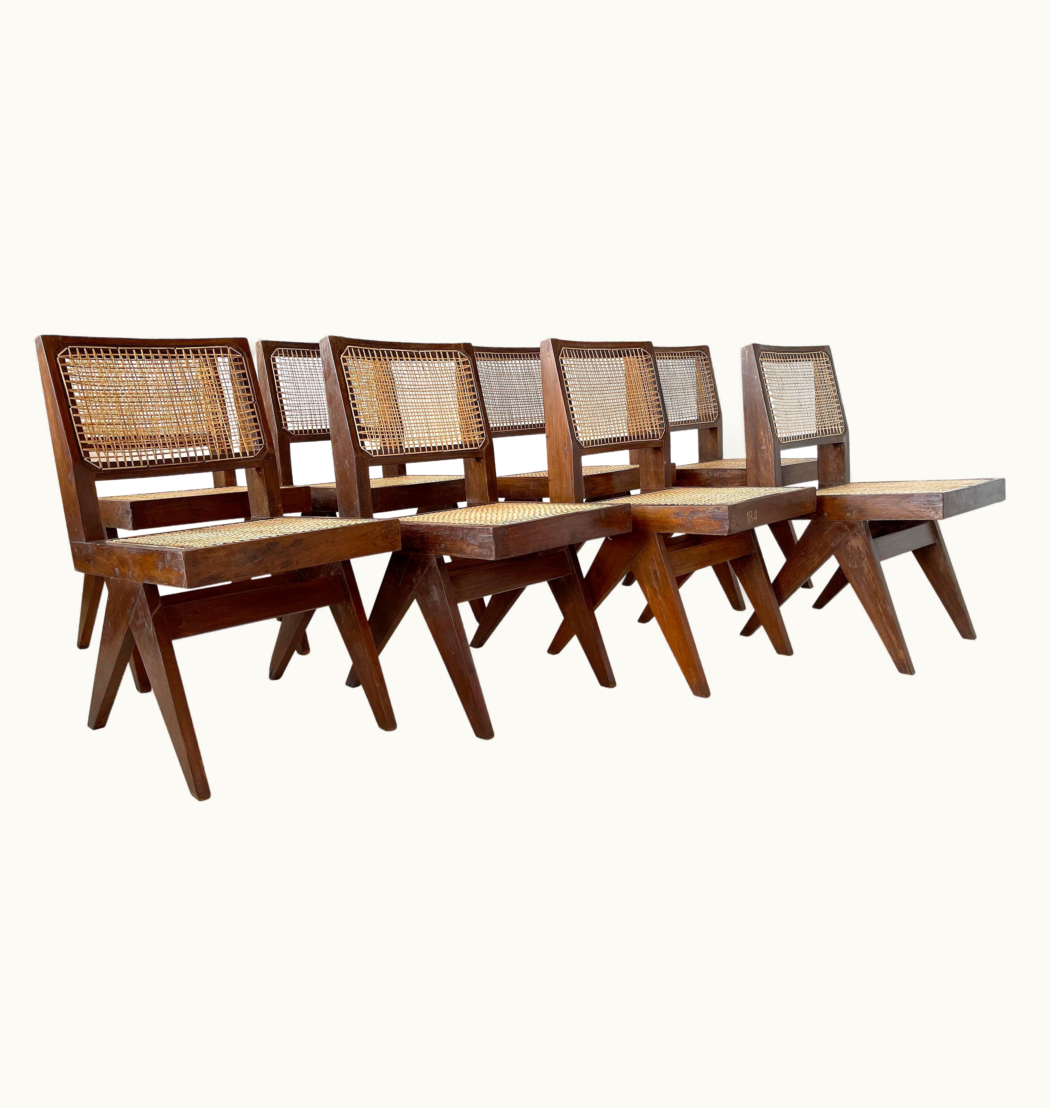 Pierre Jeanneret Pierre Jeanneret Dining Chairs In Teak