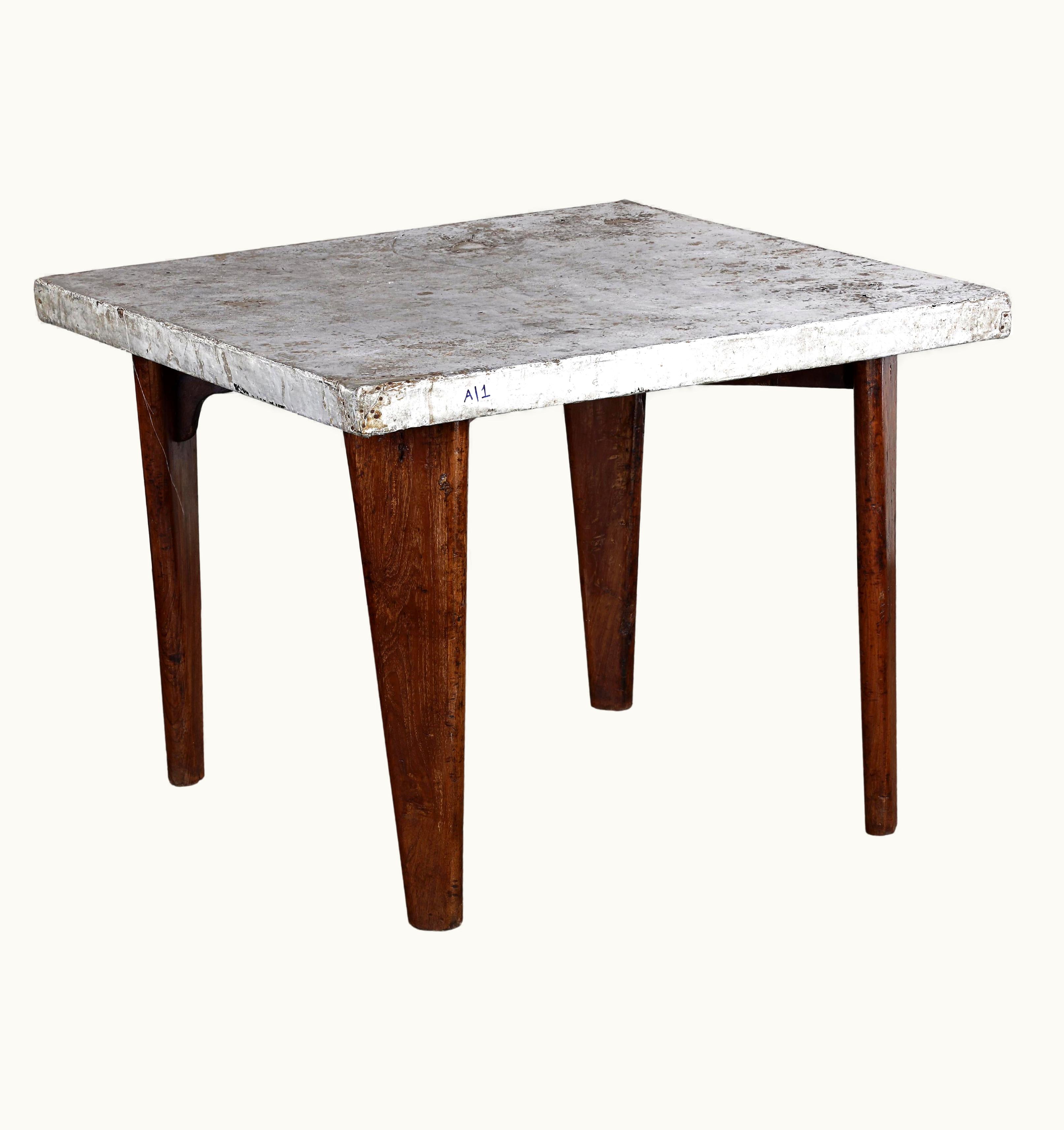 Pierre Jeanneret Pierre Jeanneret PJ-TA-04-B Metal Square Table / Authentic Mid-Century Modern