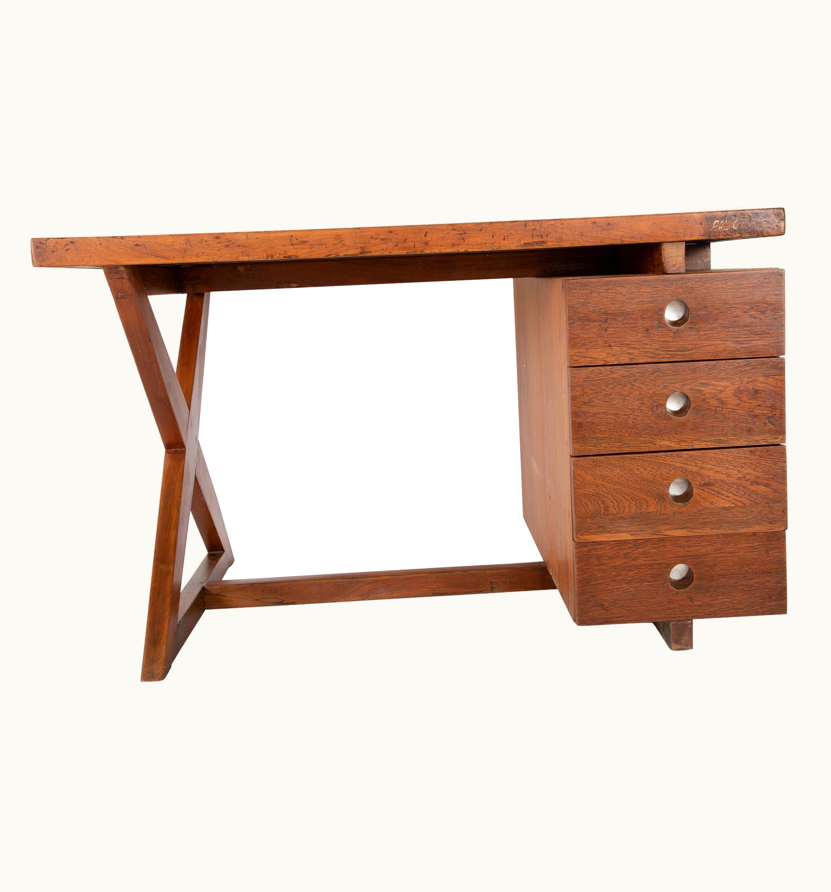 Pierre Jeanneret Pierre Jeanneret Original Pierre Jeanneret Partners Desk From The Offices Of Chandigarh, India