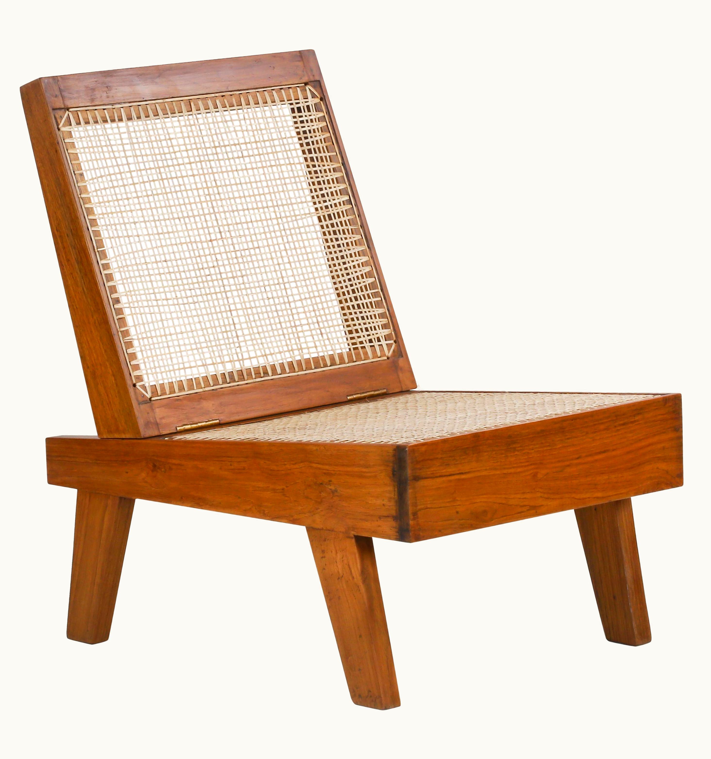 Pierre Jeanneret Pierre Jeanneret PJ-SI-61-A Rare Folding Lounge Chair / Authentic Mid-Century
