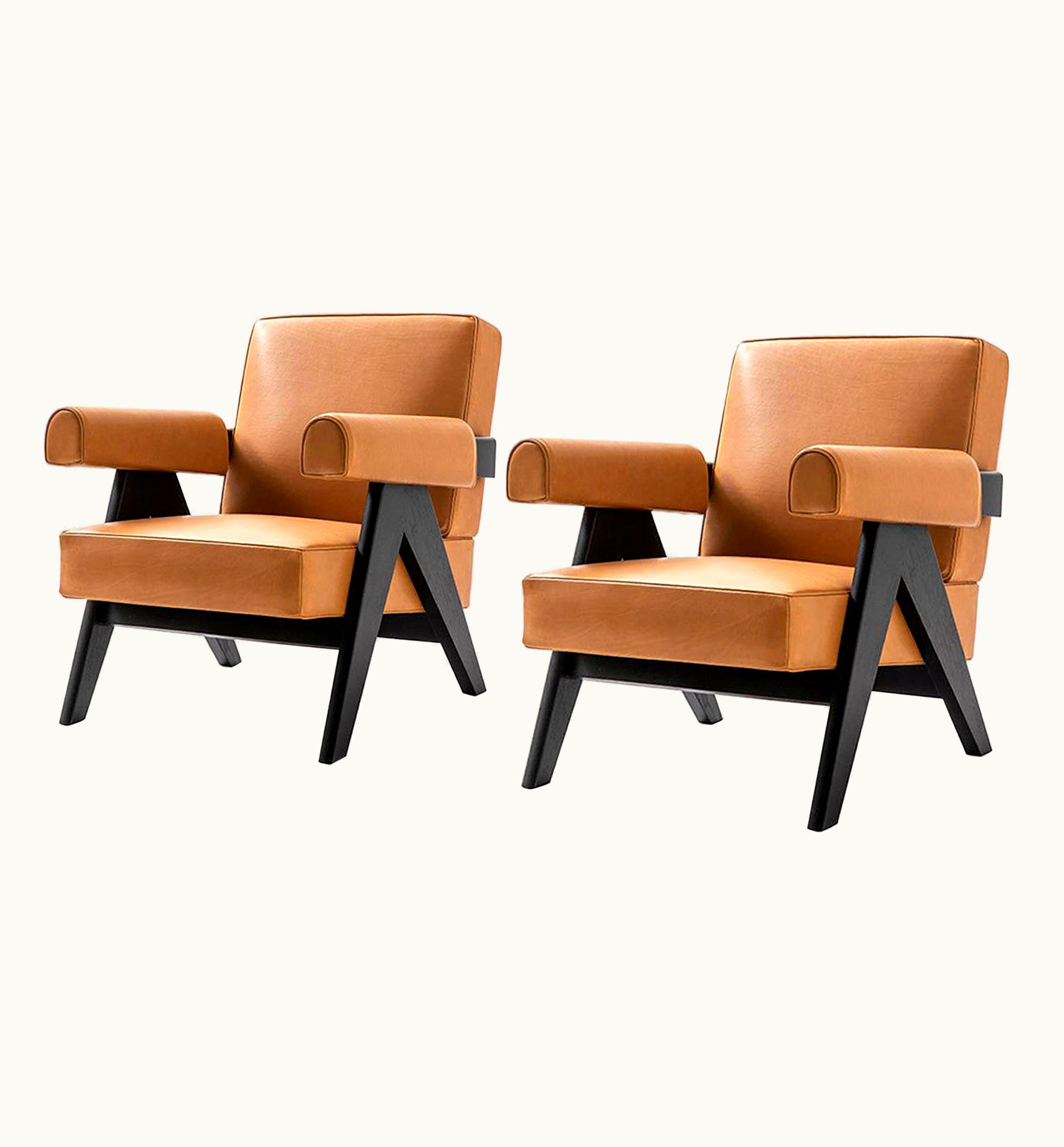 Pierre Jeanneret Pierre Jeanneret Set Of Two Pierre Jeanneret 053 Capitol Complex Armchairs By Cassina UZ0186966
