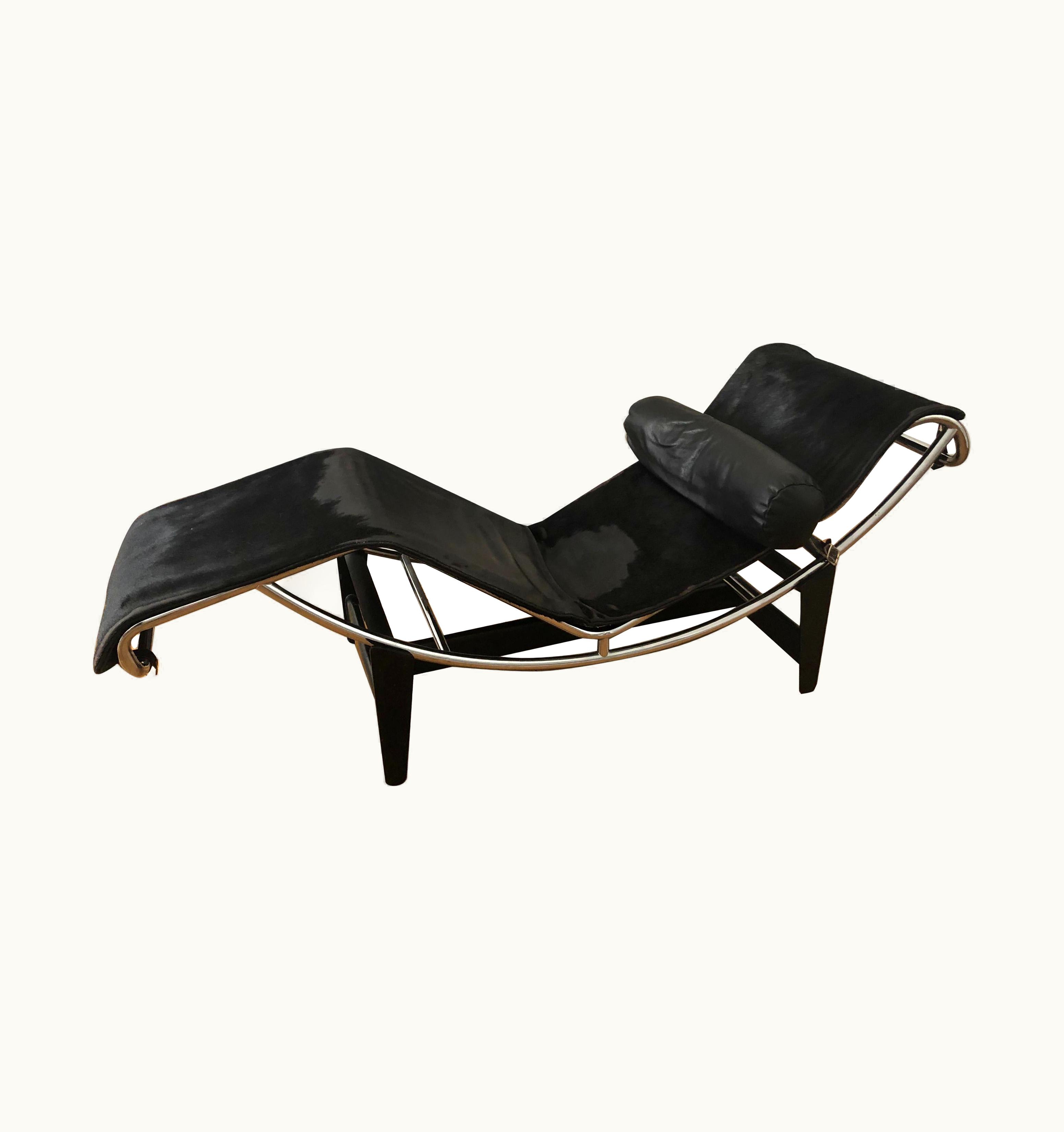 Le Corbusier;Charlotte Perriand;Pierre Jeanneret Le Corbusier;Charlotte Perriand;Pierre Jeanneret Rare Early Le Corbusier LC4 Chaise Lounge Cassina Signed Nr. 737, 1960s