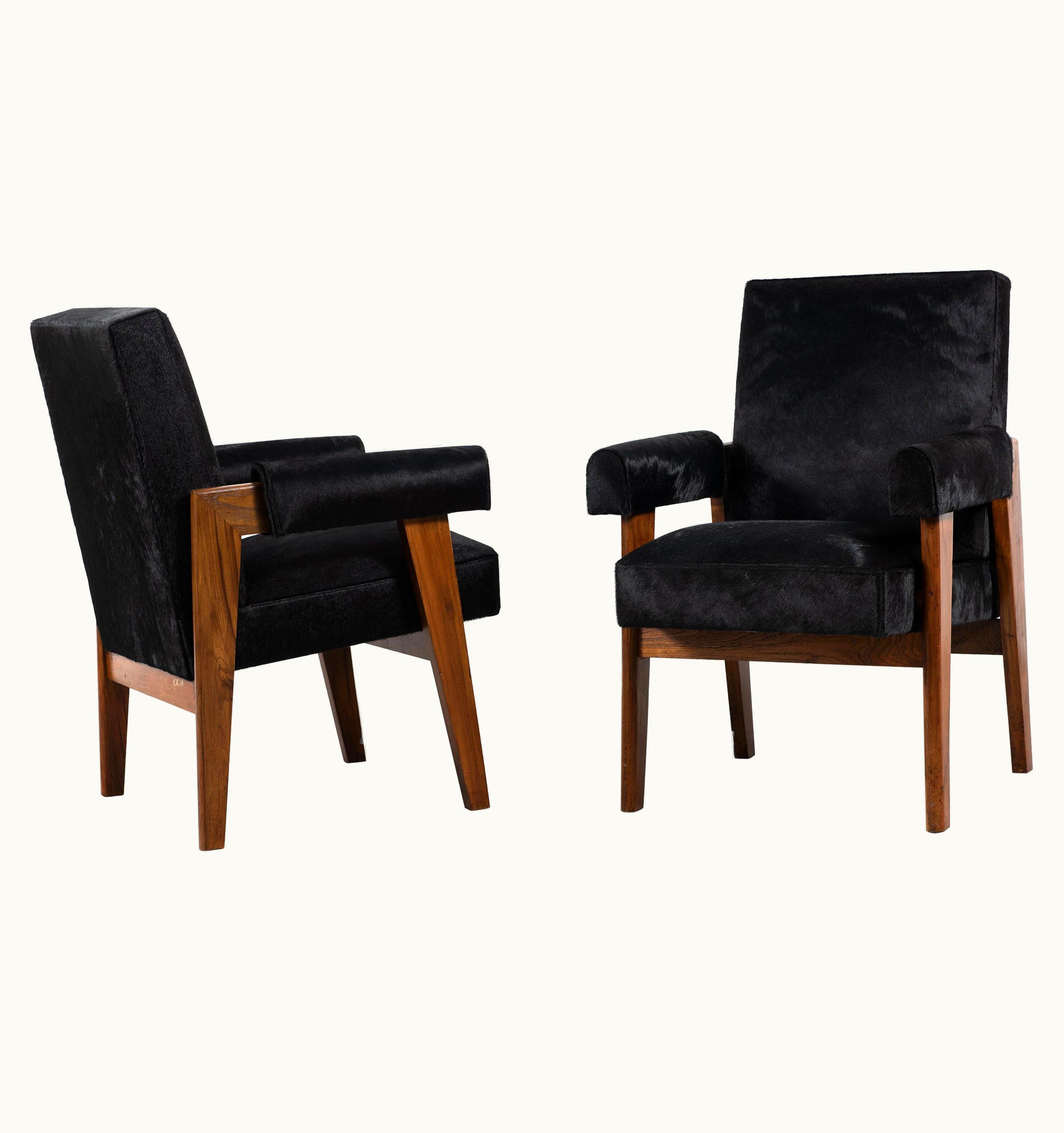 Pierre Jeanneret Pierre Jeanneret, Pair Of Advocate Armchairs, Circa 1955-1956