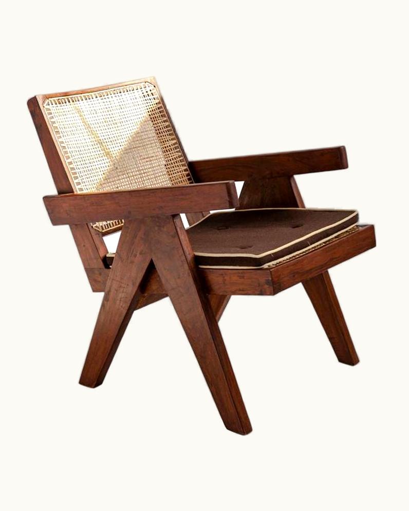 Pierre Jeanneret Pierre Jeanneret Vintage Pierre Jeanneret Teak Lounge Easy Armchair, Mid-Century, Chandigarh