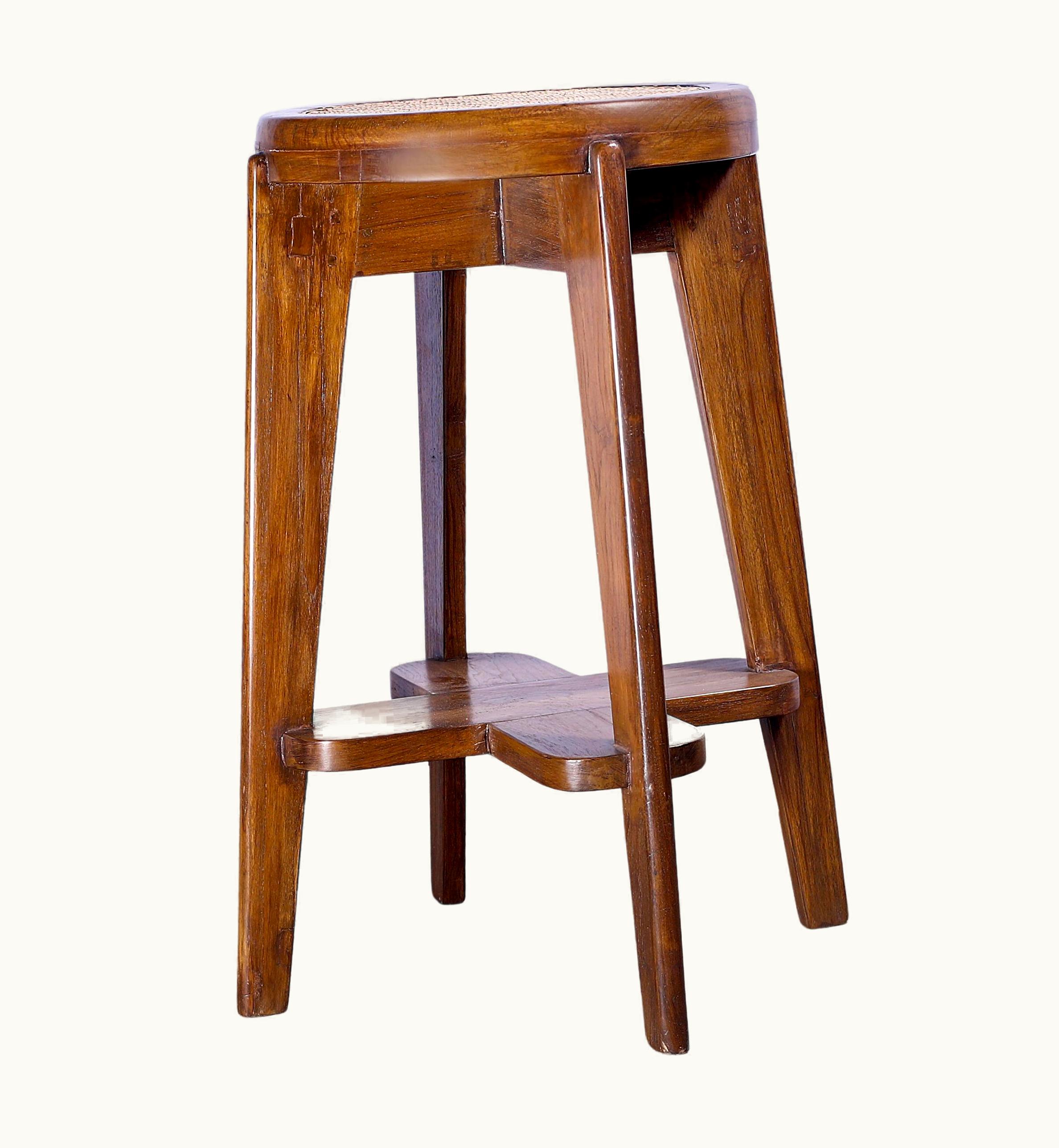 Pierre Jeanneret Pierre Jeanneret PJ-SI-21-A High Stool / Authentic Mid-Century Modern