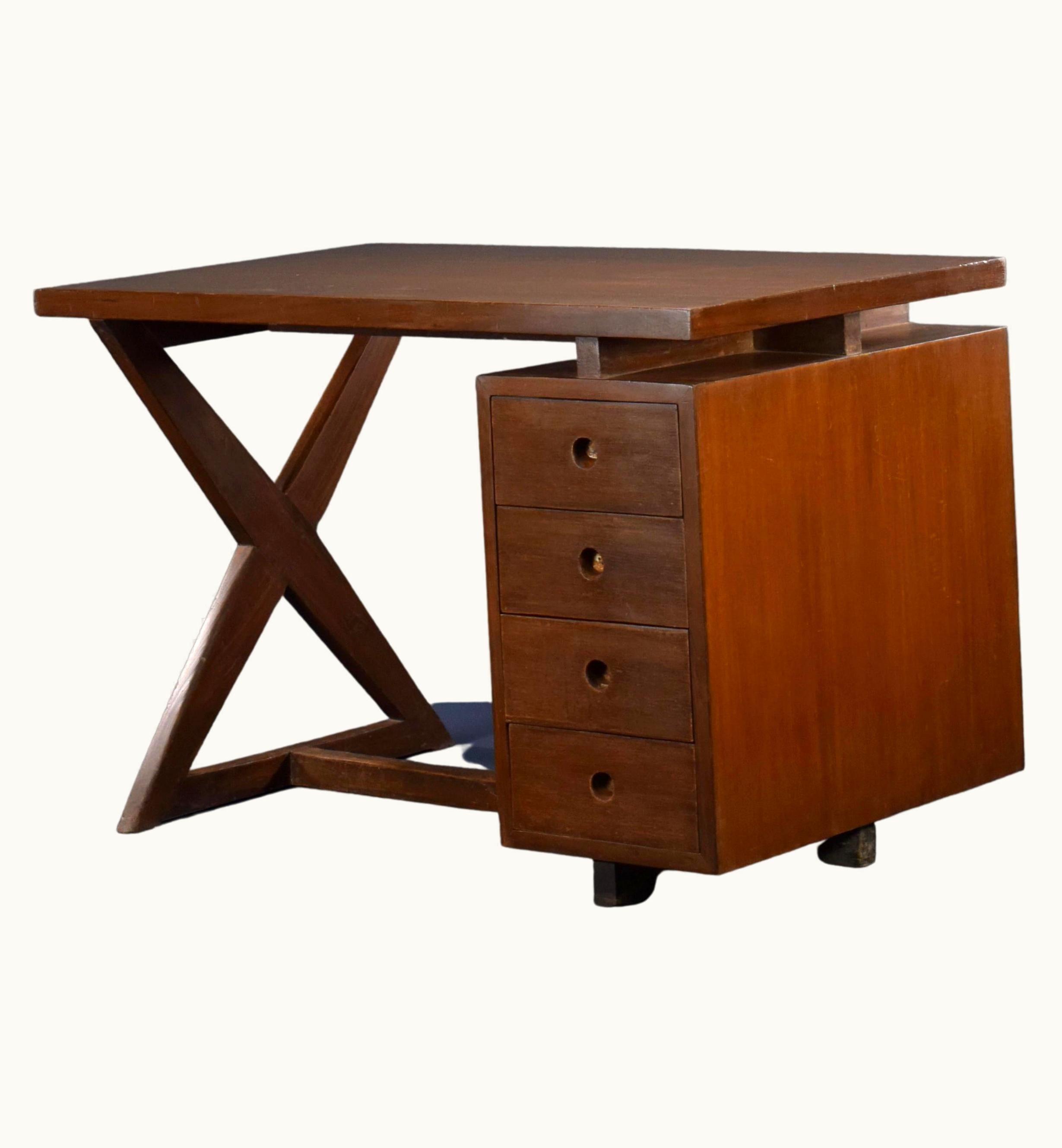 Pierre Jeanneret Pierre Jeanneret PJ-BU-19-A Administration Desk / Authentic Mid-Century Modern
