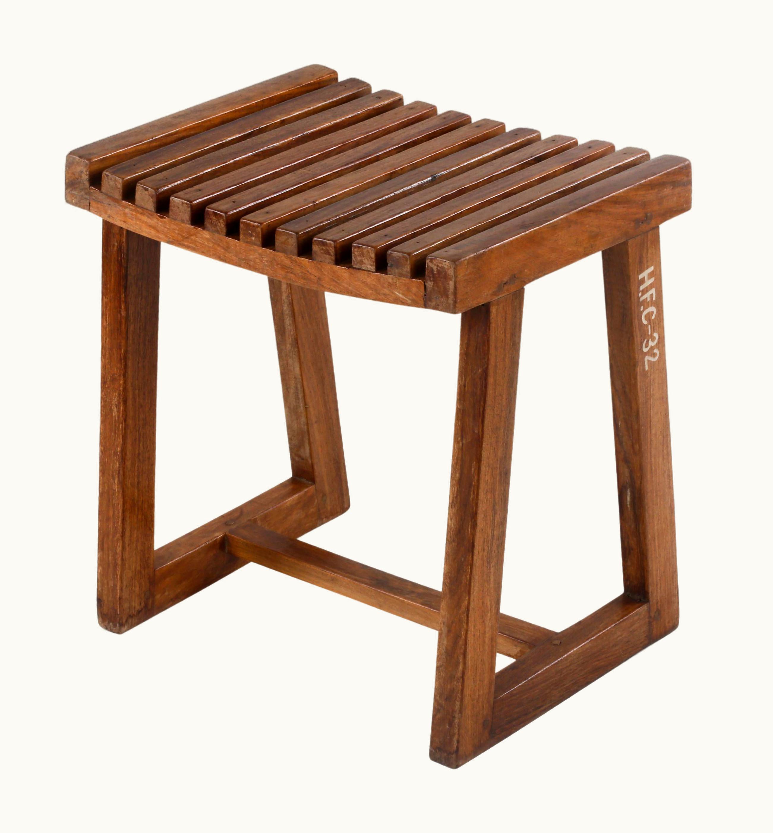 Pierre Jeanneret Pierre Jeanneret PJ-SI-55-a Stool / Authentic Mid-Century Modern Chandigarh