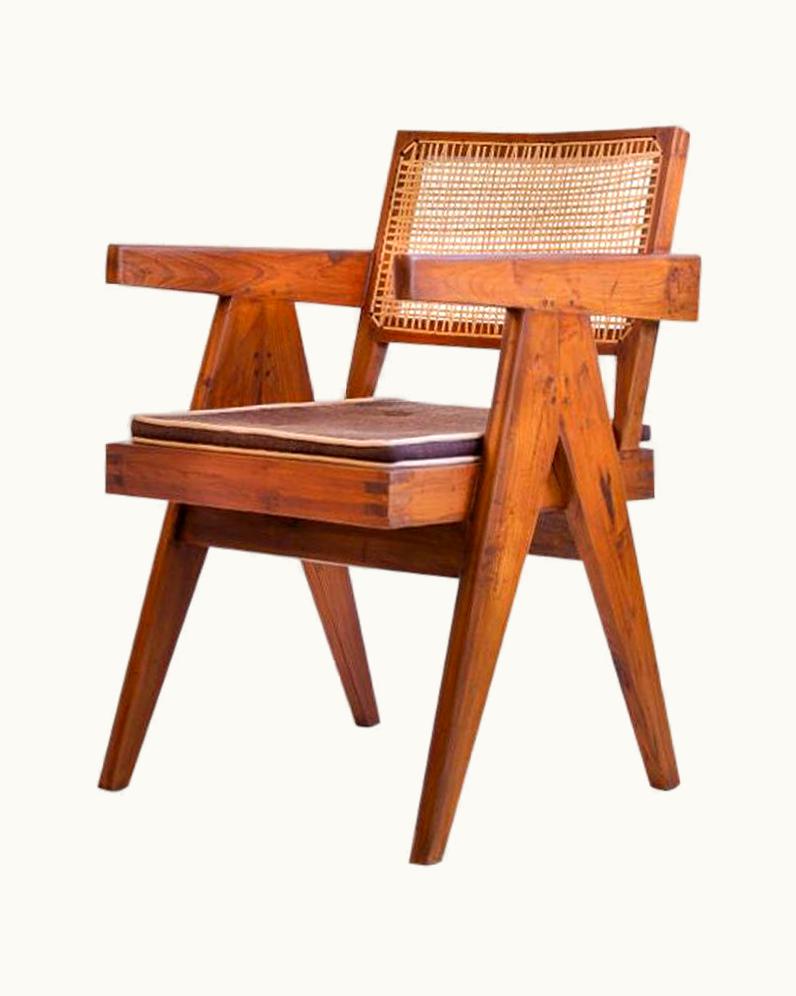 Pierre Jeanneret Pierre Jeanneret Vintage Pierre Jeanneret Teak Office Armchair, Mid-Century, Chandigarh